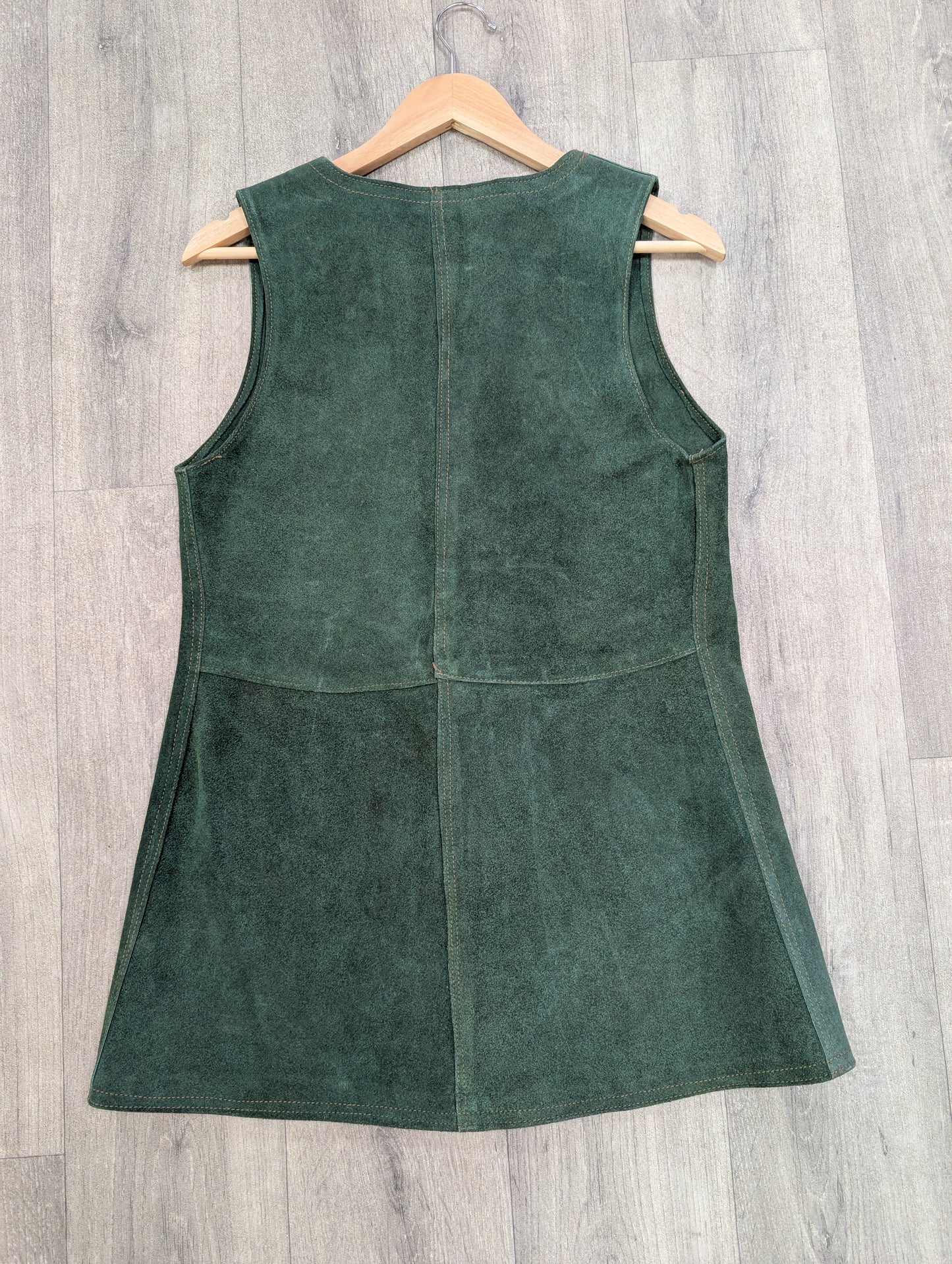 60s/70s Green suede waistcoat - S