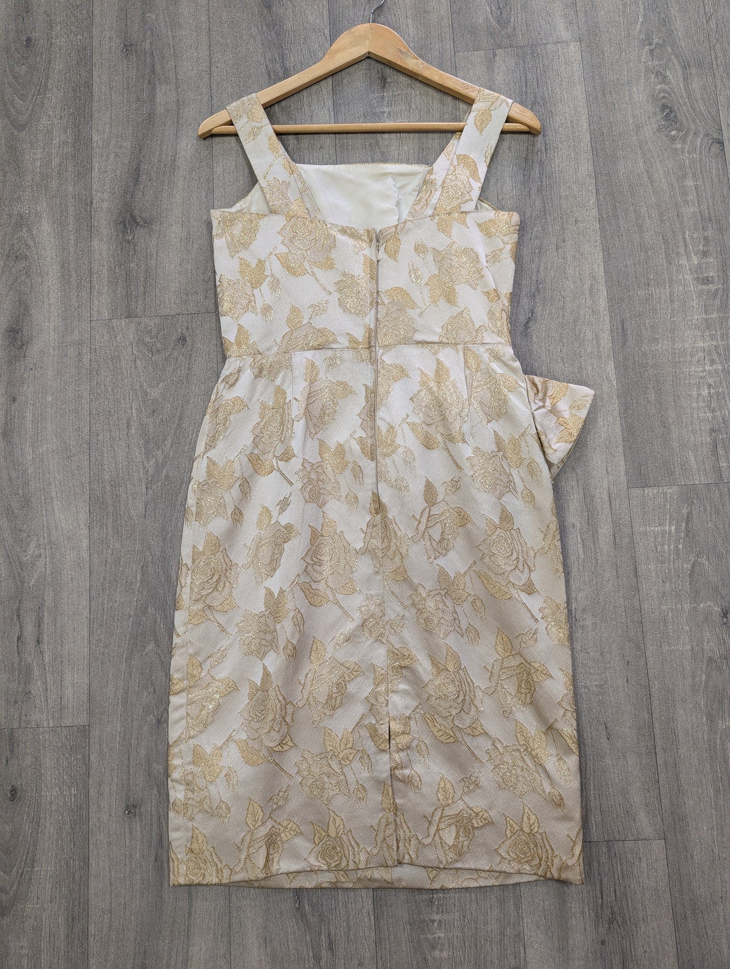 Gold brocade party dress - S/8