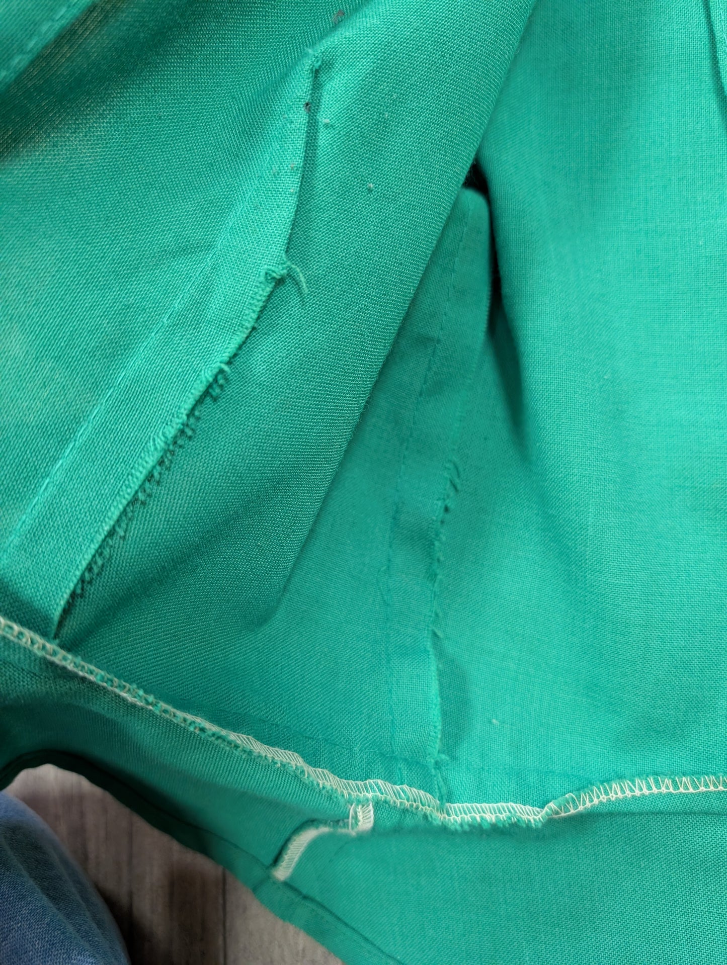 1970s green shirt with applique - S