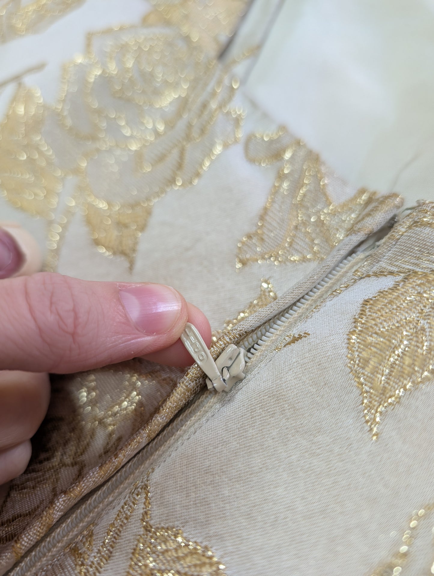 Gold brocade party dress - S/8