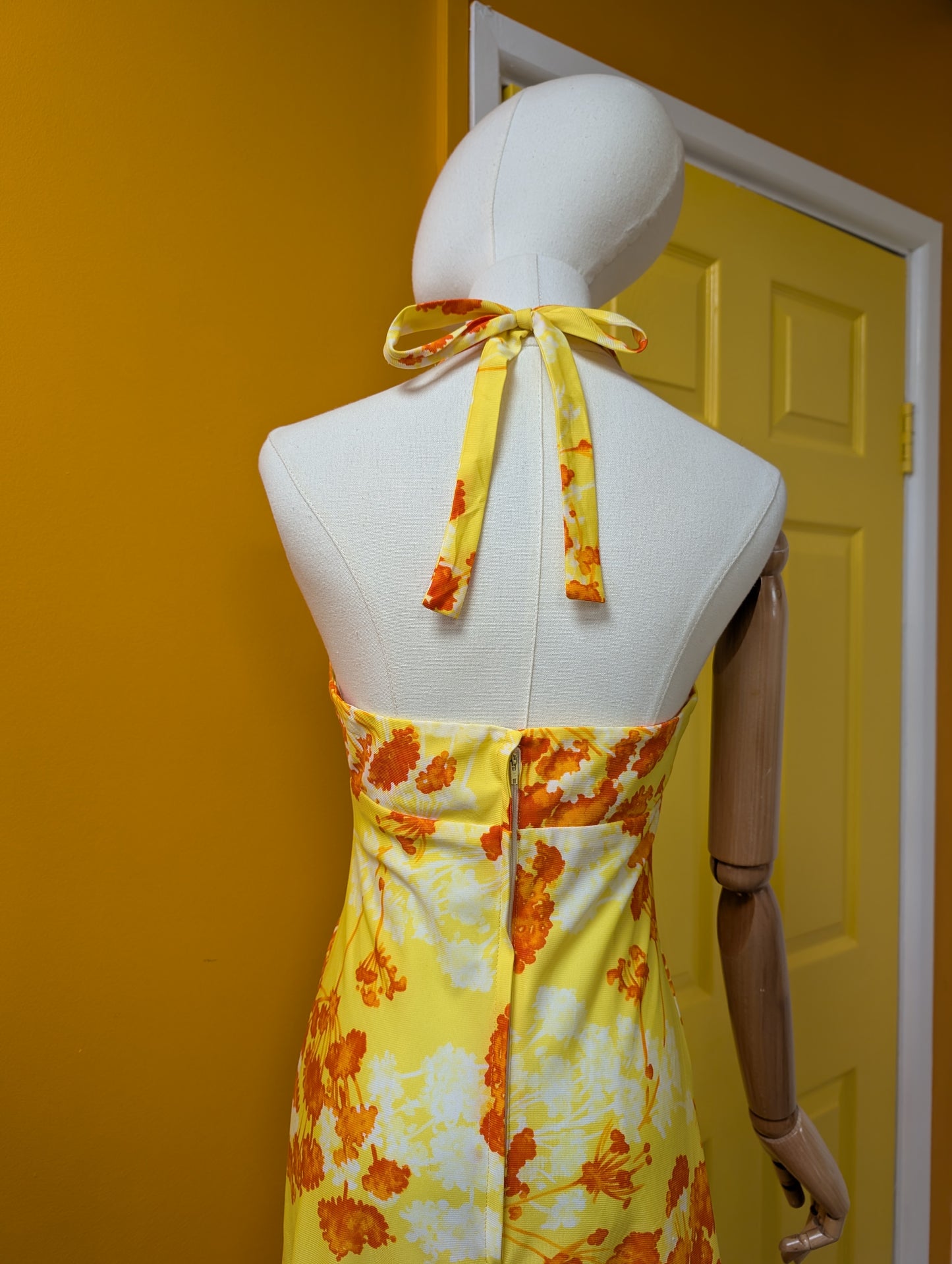 1970s Hawaii Nei halter neck maxi dress - S/8/10