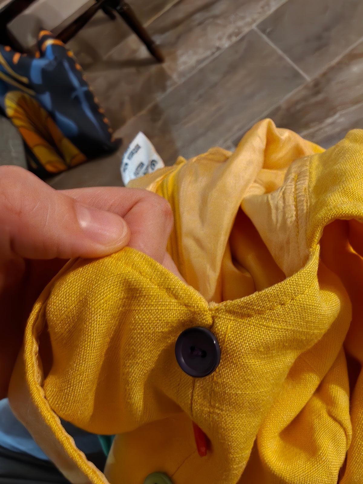 1970s yellow mini dress - S/10