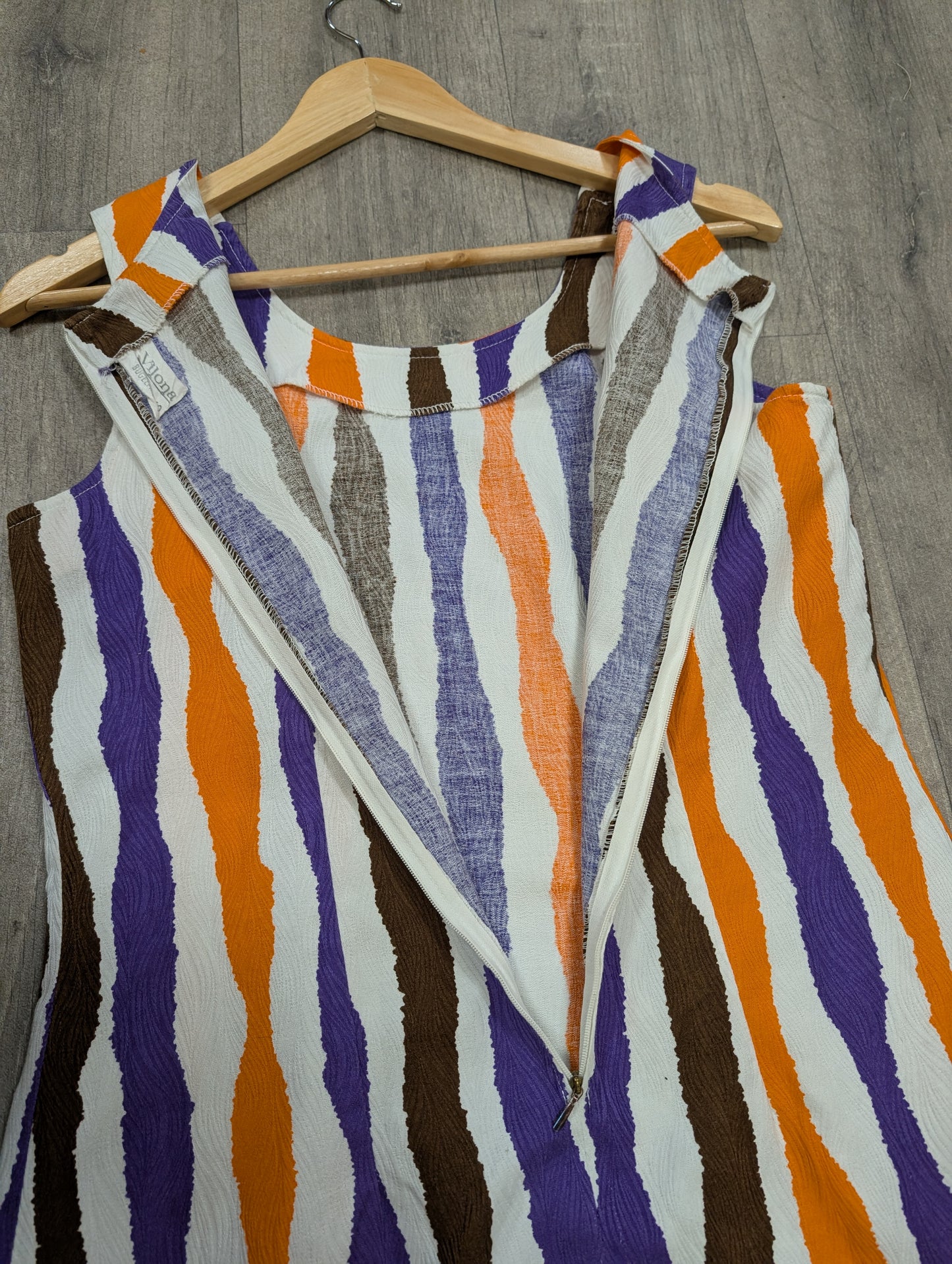 60s/70s Vilona cotton dress - S/10