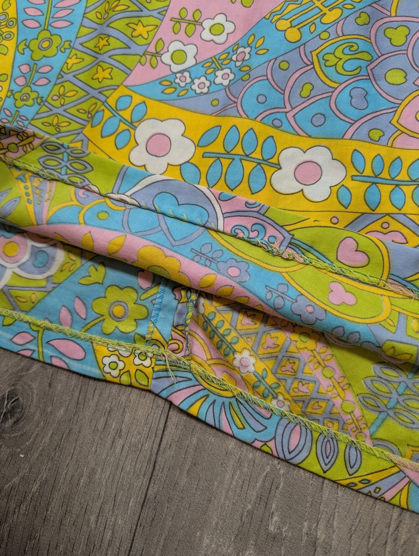 1960s Miss Holly psychedelic cotton dress - M