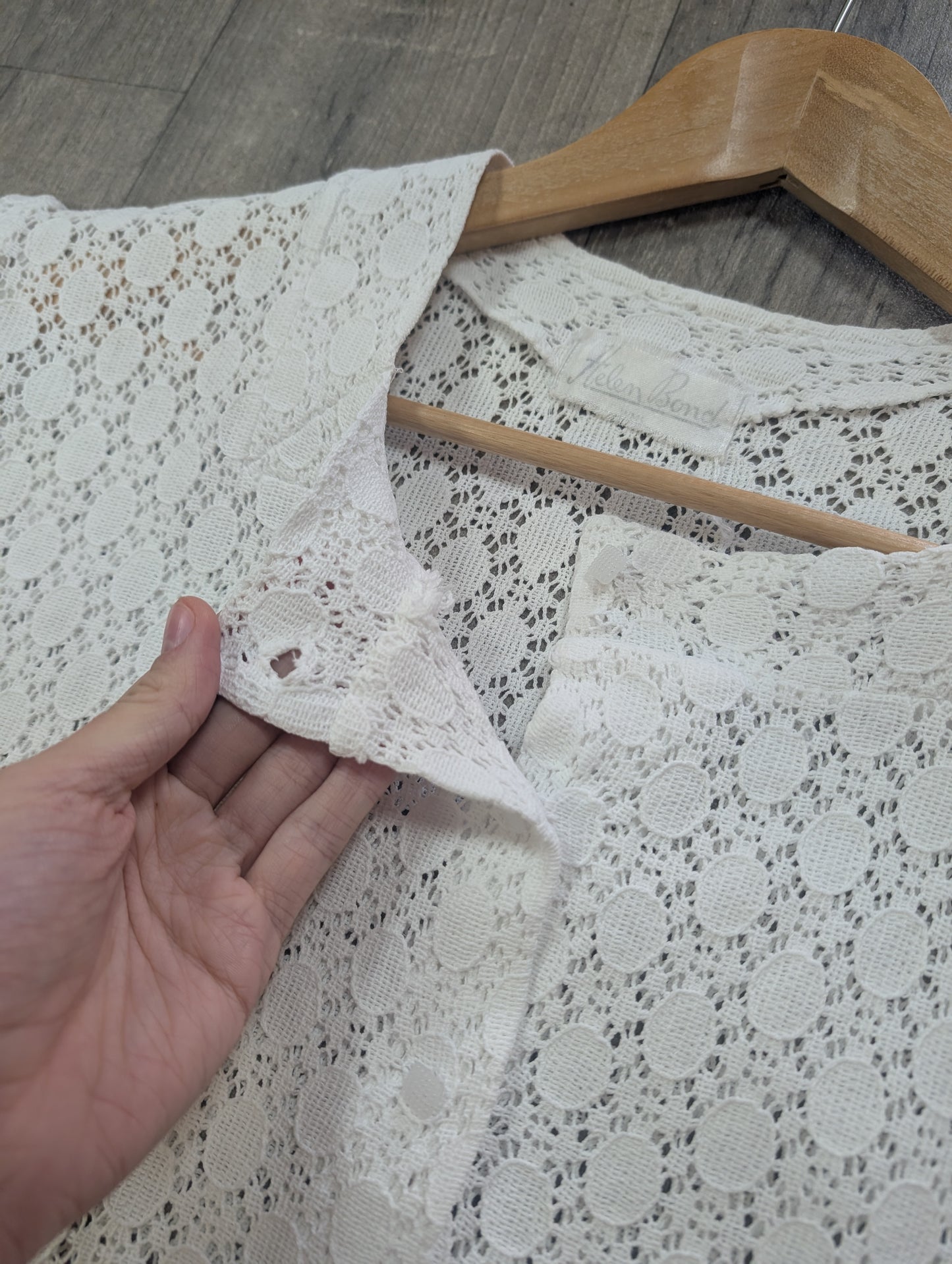 1950s Helen Bond white top - XS/S