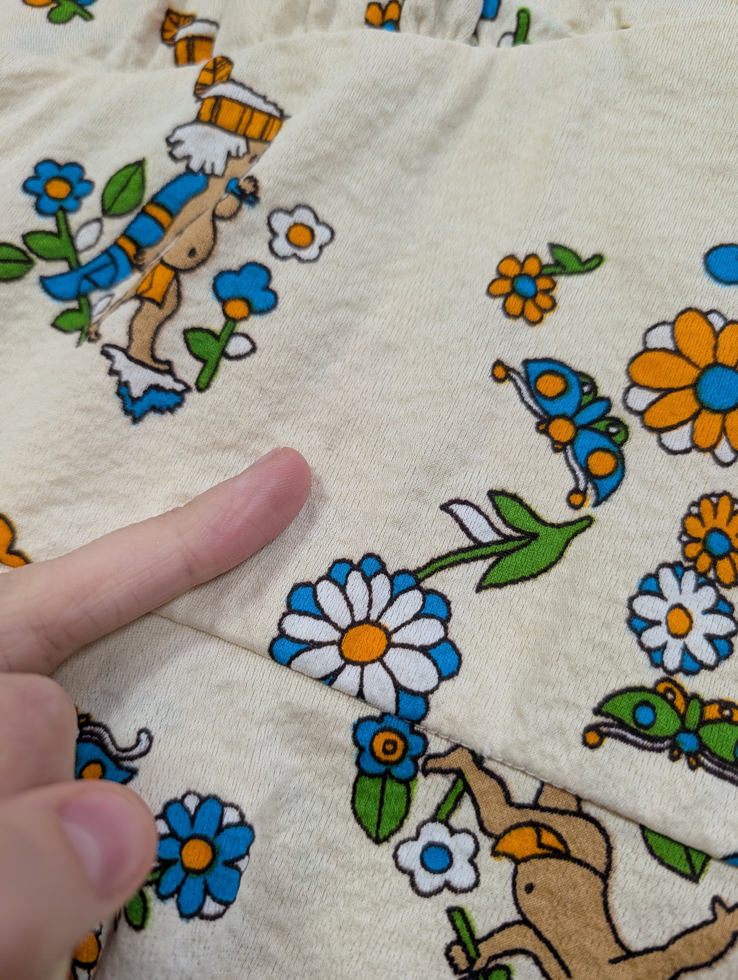 1970s novelty print top & trousers - S/8/10