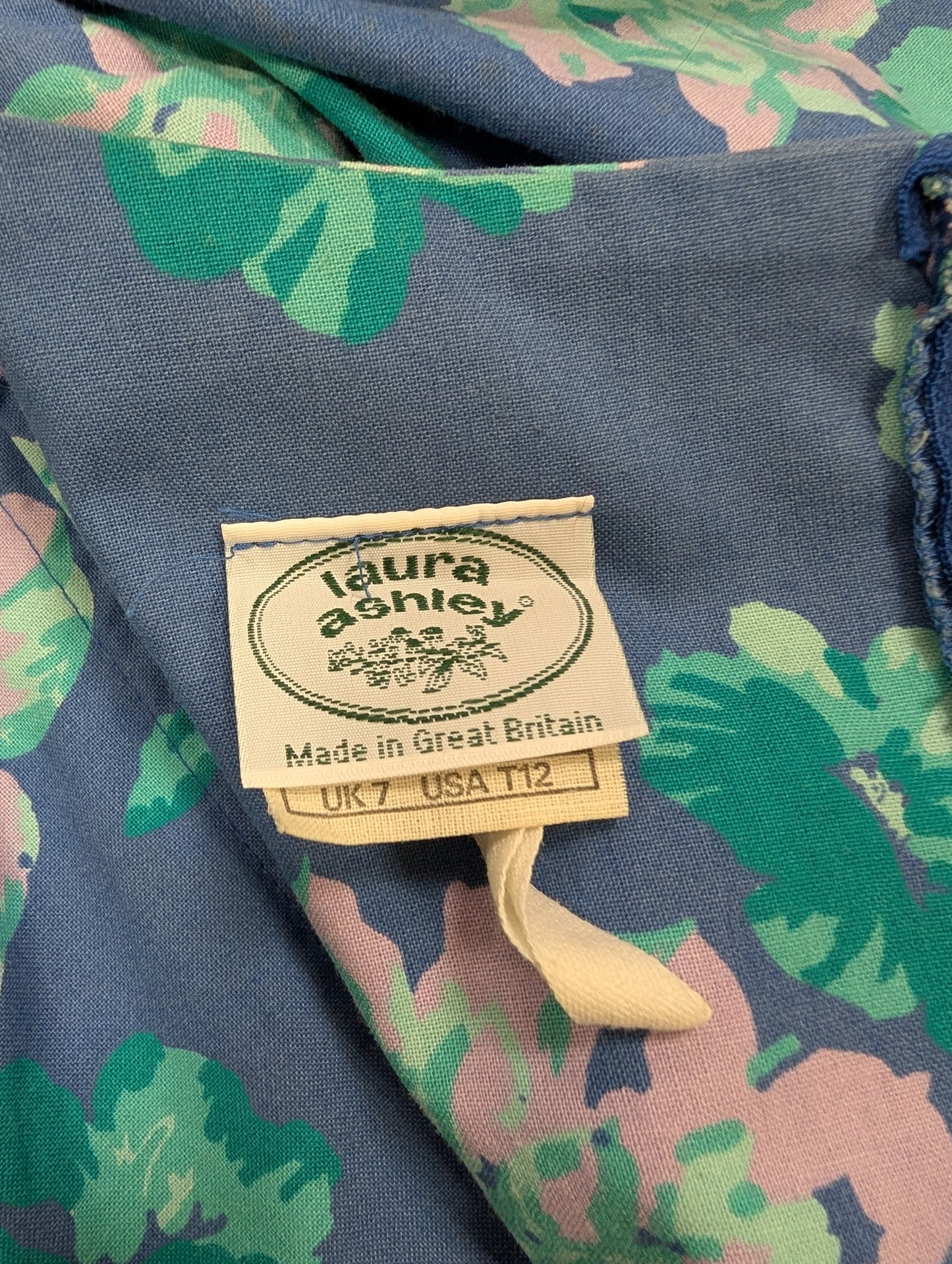 1980s Laura Ashley floral cotton dress - S/8