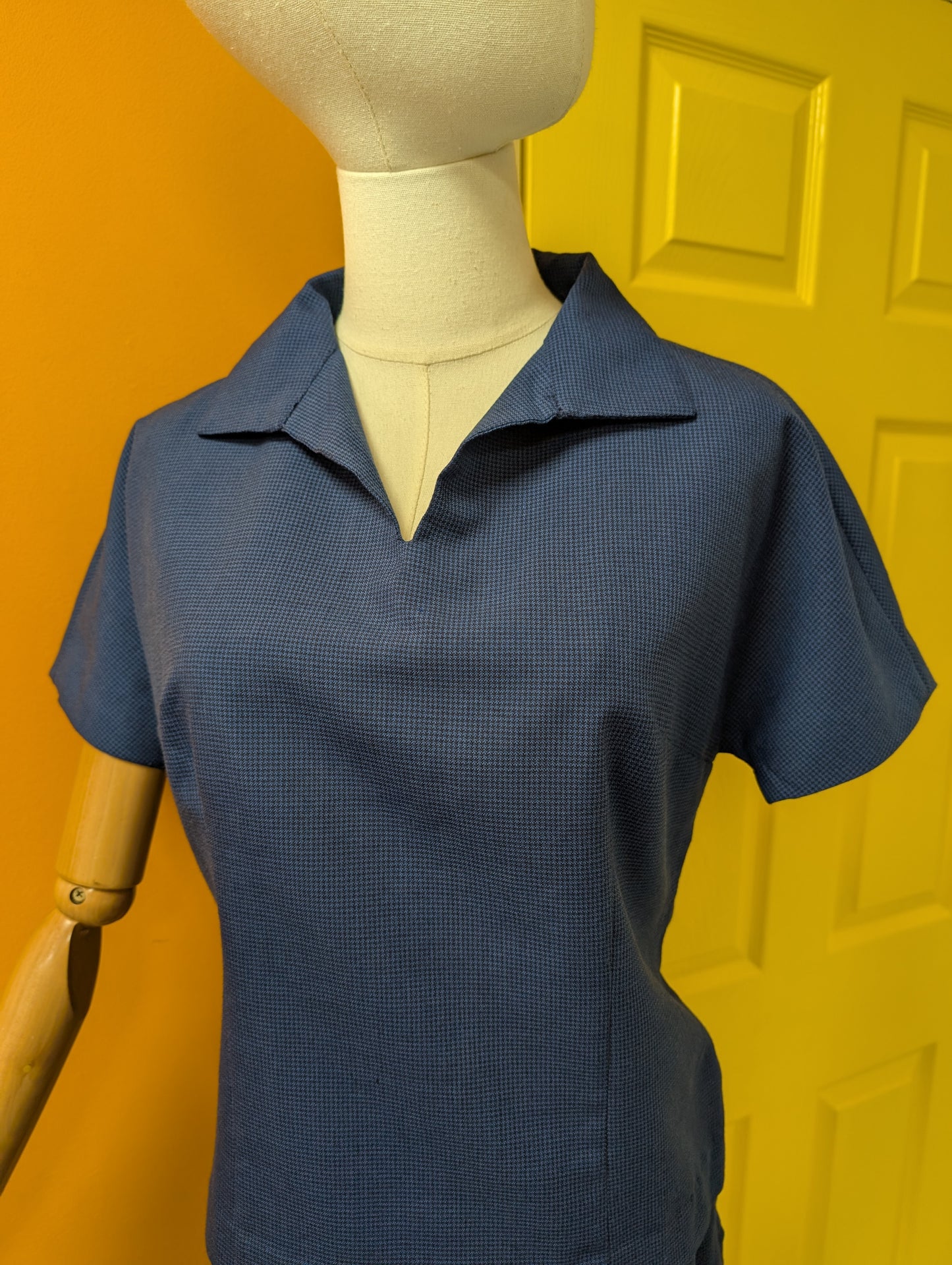 1960s blue check three piece suit - S/8