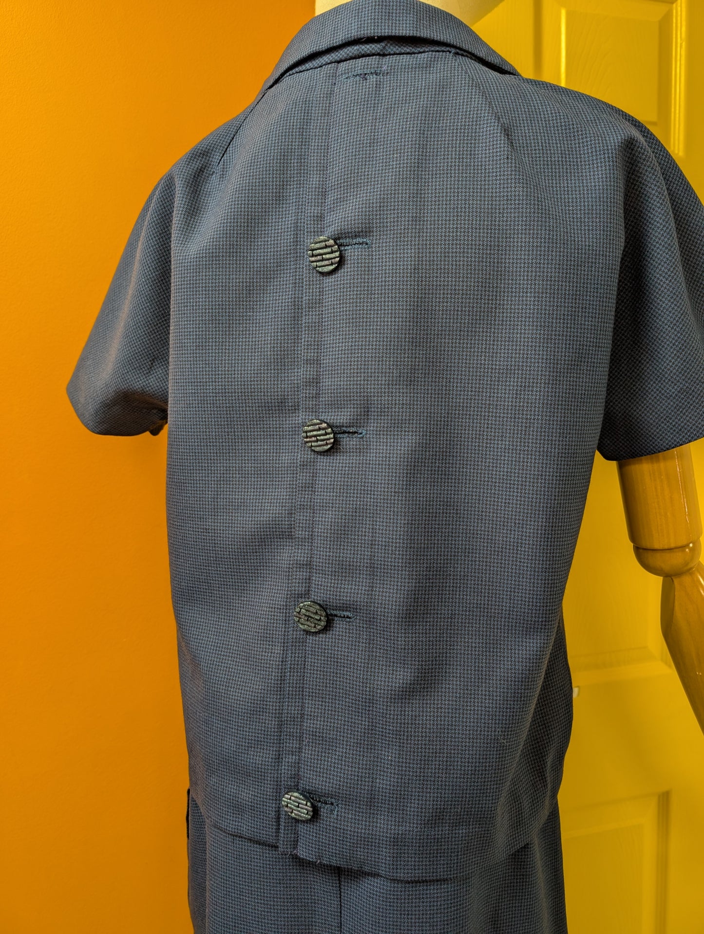 1960s blue check three piece suit - S/8