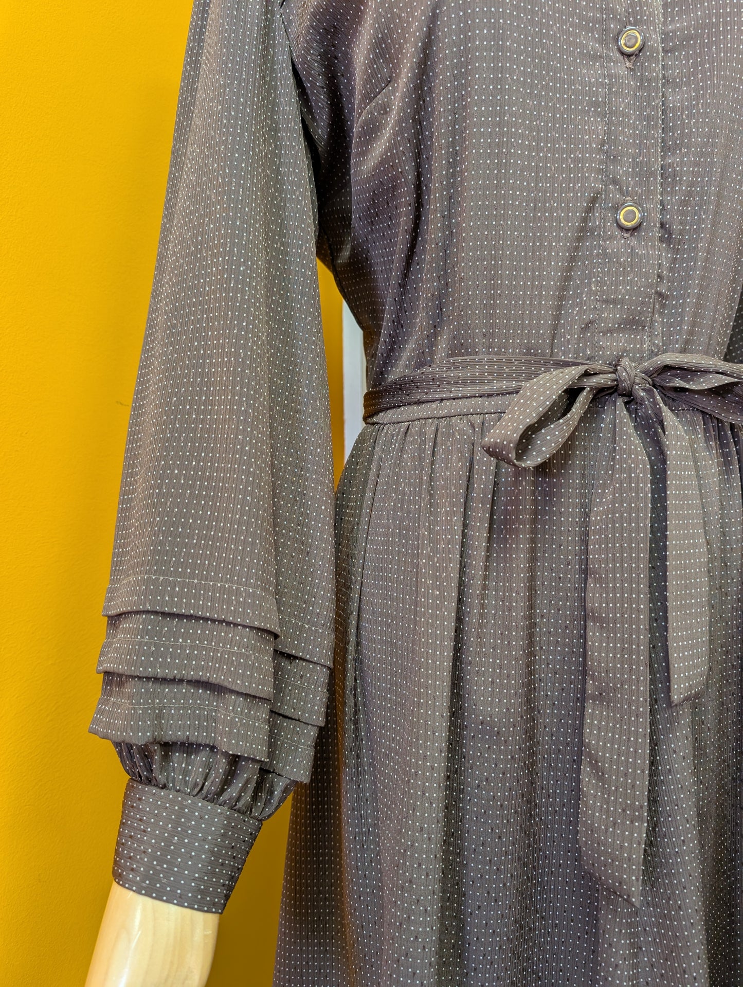 1970s Susan Small brown dress - M/12