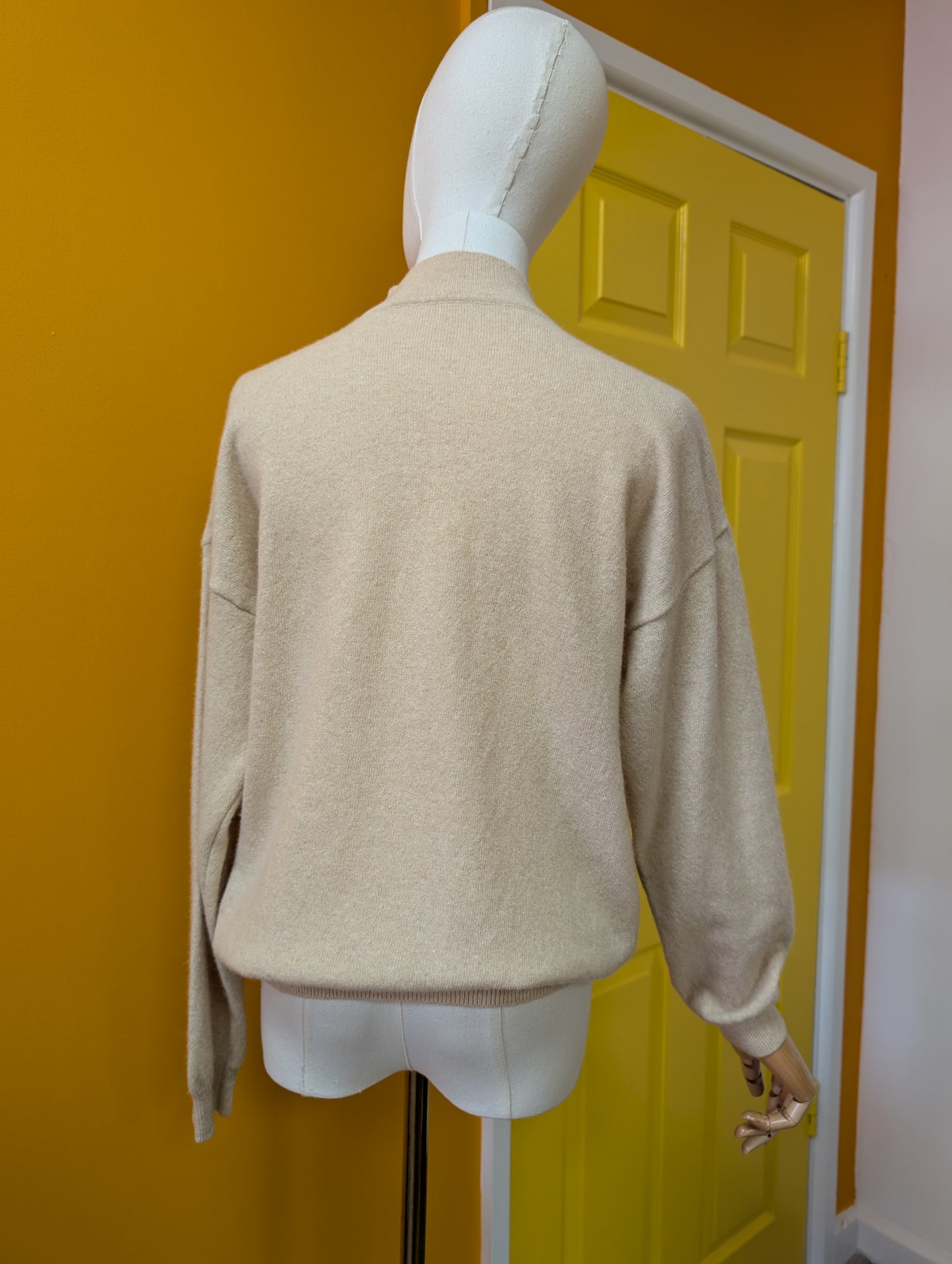 1990s St Michael lambswool/cashmere/angora argyle jumper - M