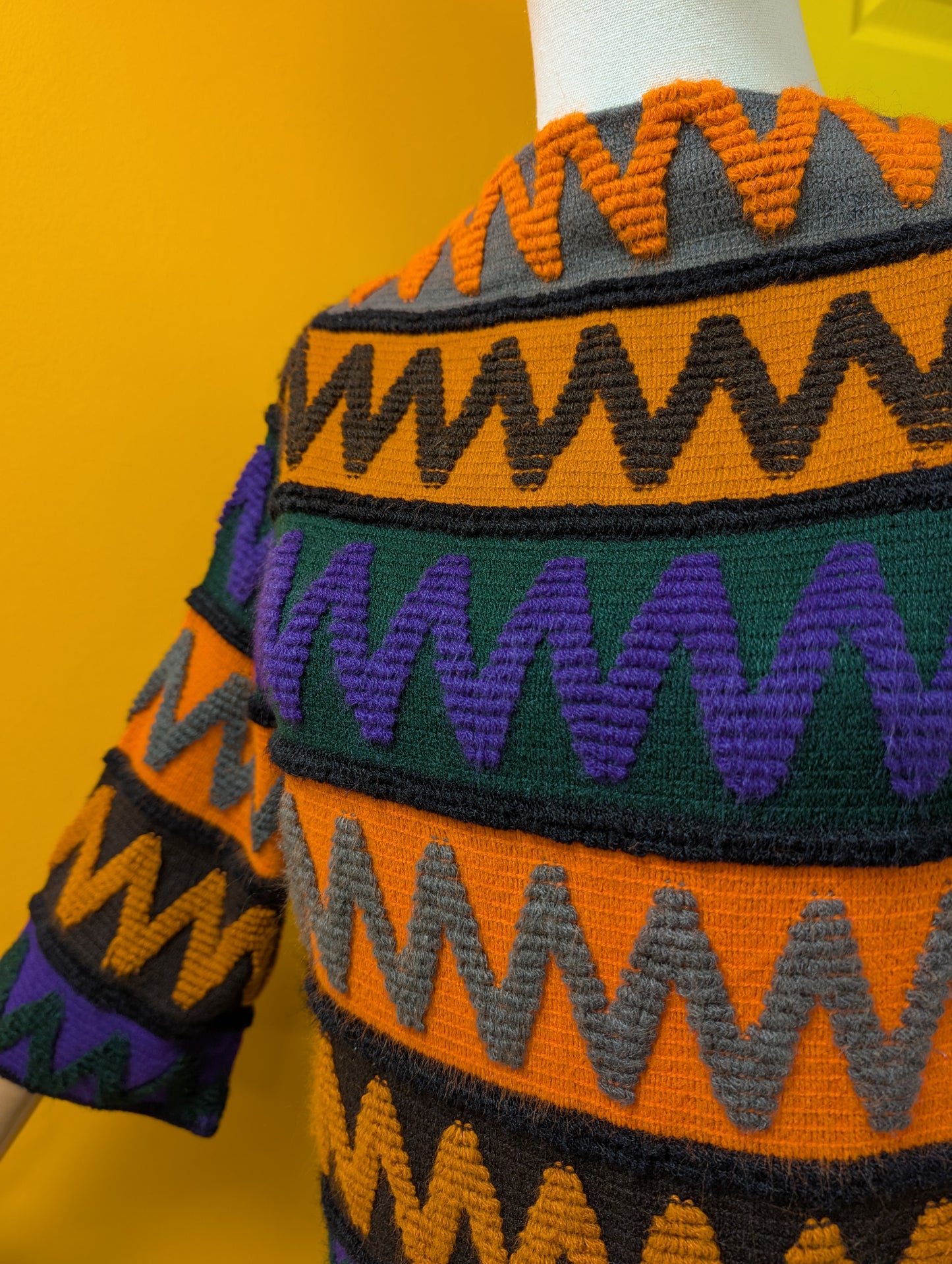 1960s Pant-Man textured jumper