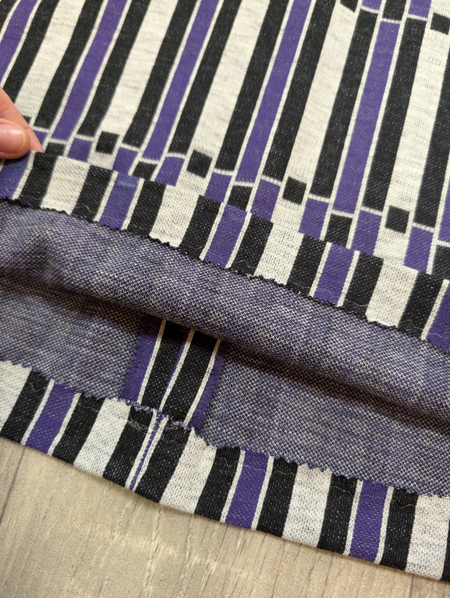 1970s purple dress & belt - M/L/14/16