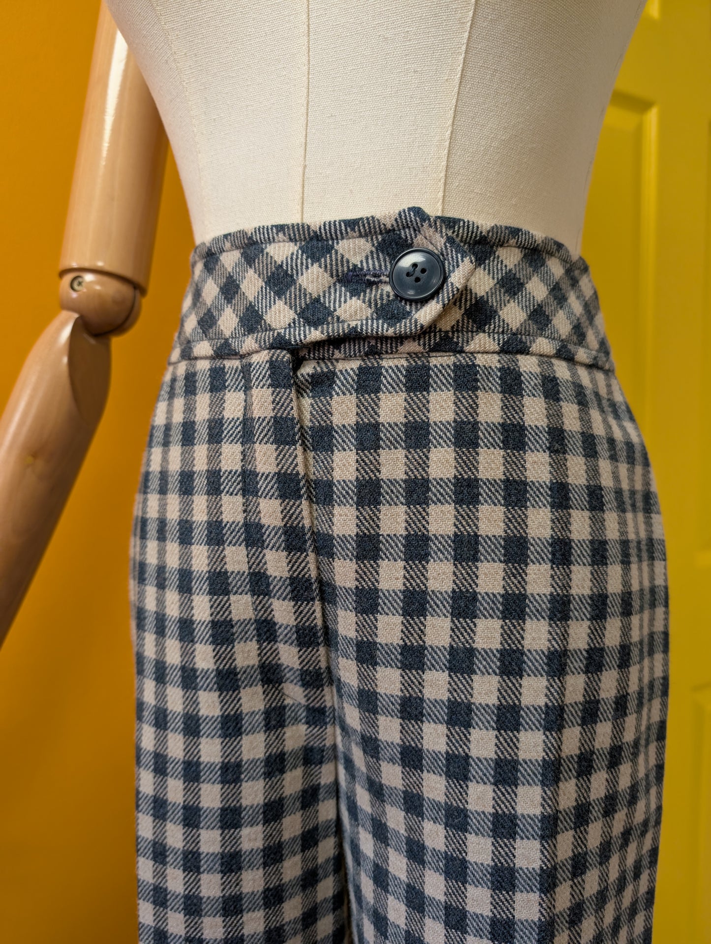 1970s wool blend flares - 24" waist