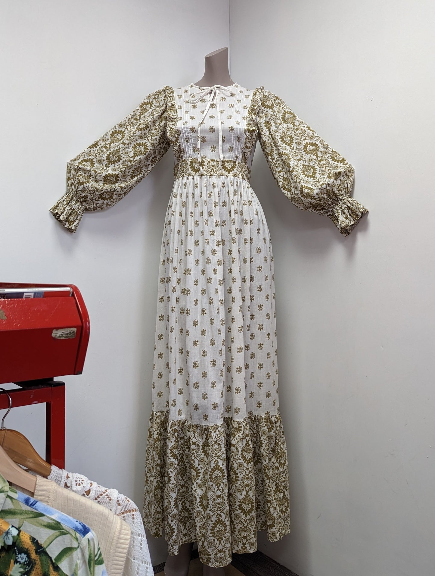 Gorgeous 1970s Earlybird maxi dress - Size 6/8