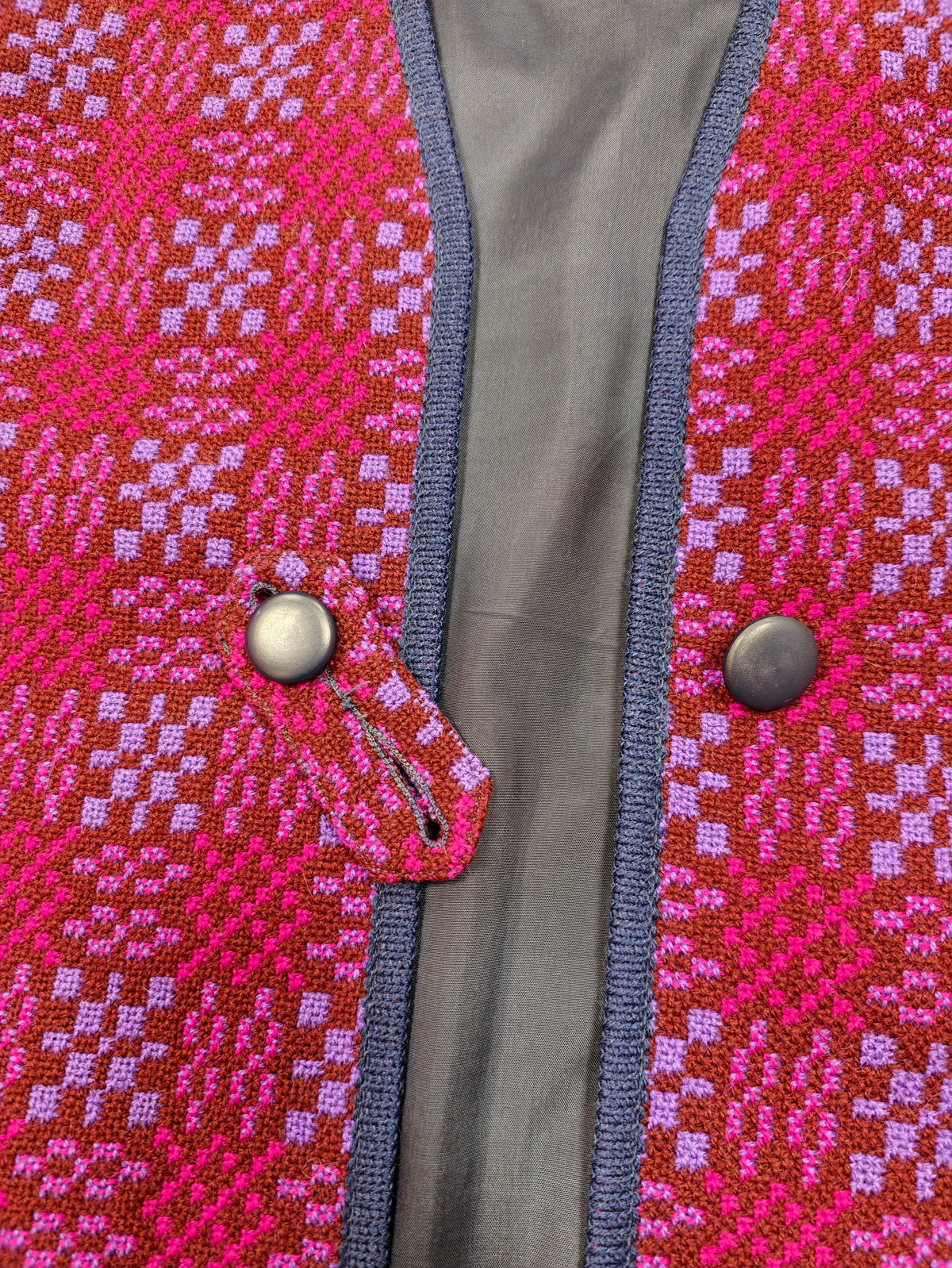 Welsh tapestry wool waistcoat & matching bag - L