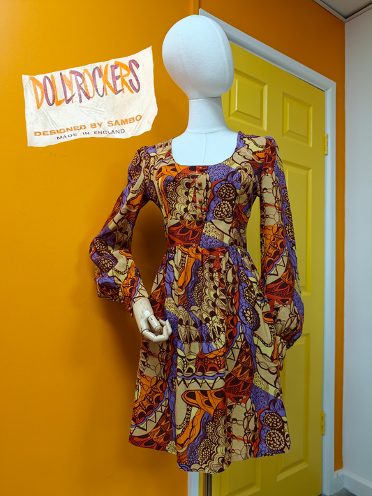 Psychedelic Dollyrockers mini dress - S/8
