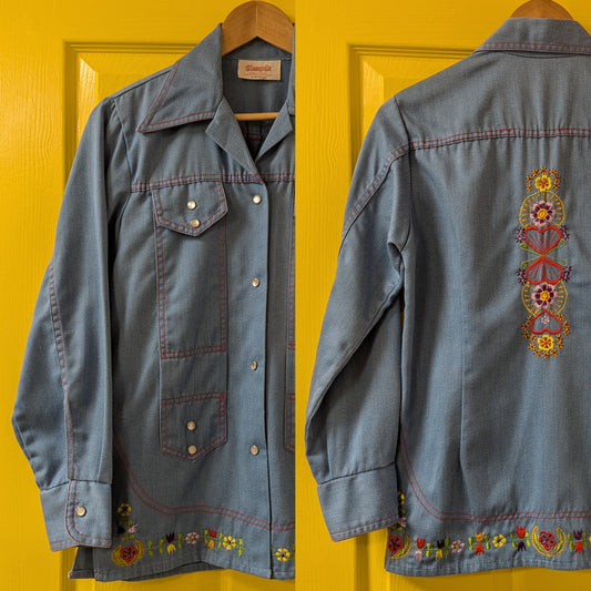 1970s Blanquita Mexican embroiderd shirt - S