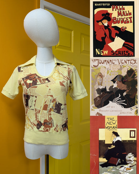 1970s Gaystyle novelty print top
