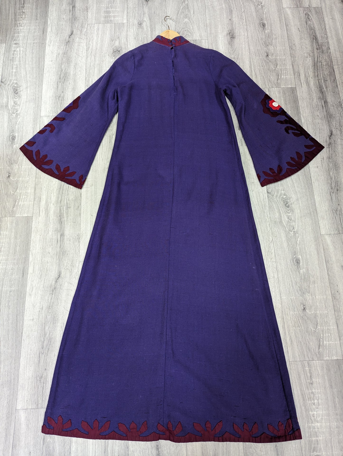 Phenomenal 1960s Ayesha's Indian cotton appliqué kaftan - XS/S