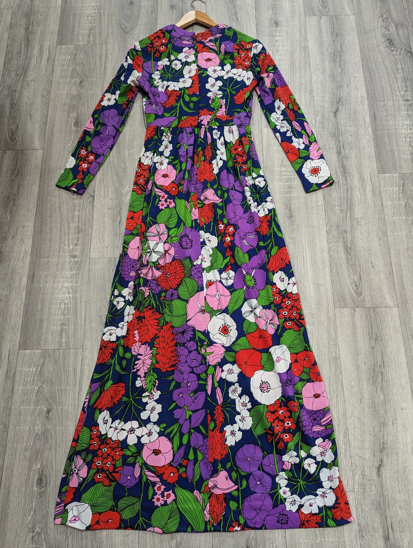 60s/70s Bloomingdale's floral maxi dress - Size 8