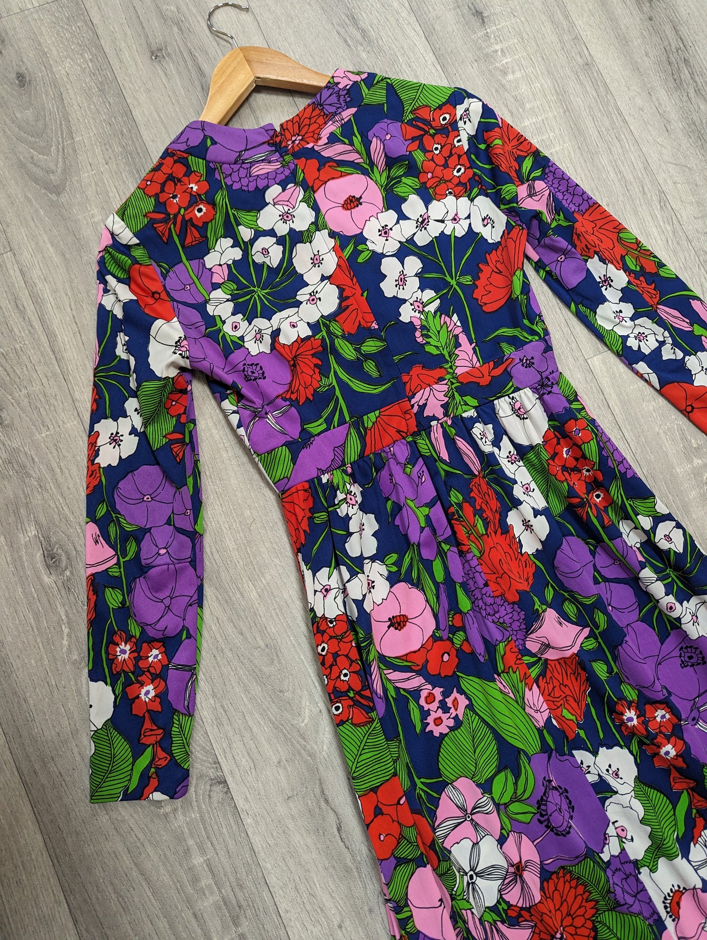 60s/70s Bloomingdale's floral maxi dress - Size 8