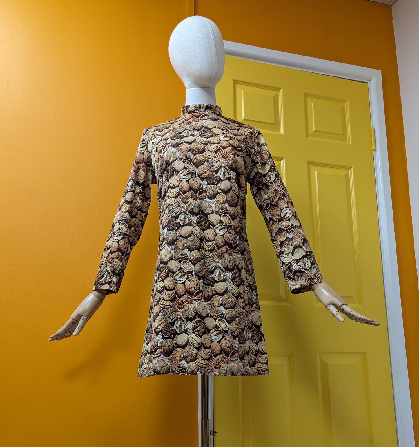 Epic 1960s Sportaville nut print mini dress - Size 6/8