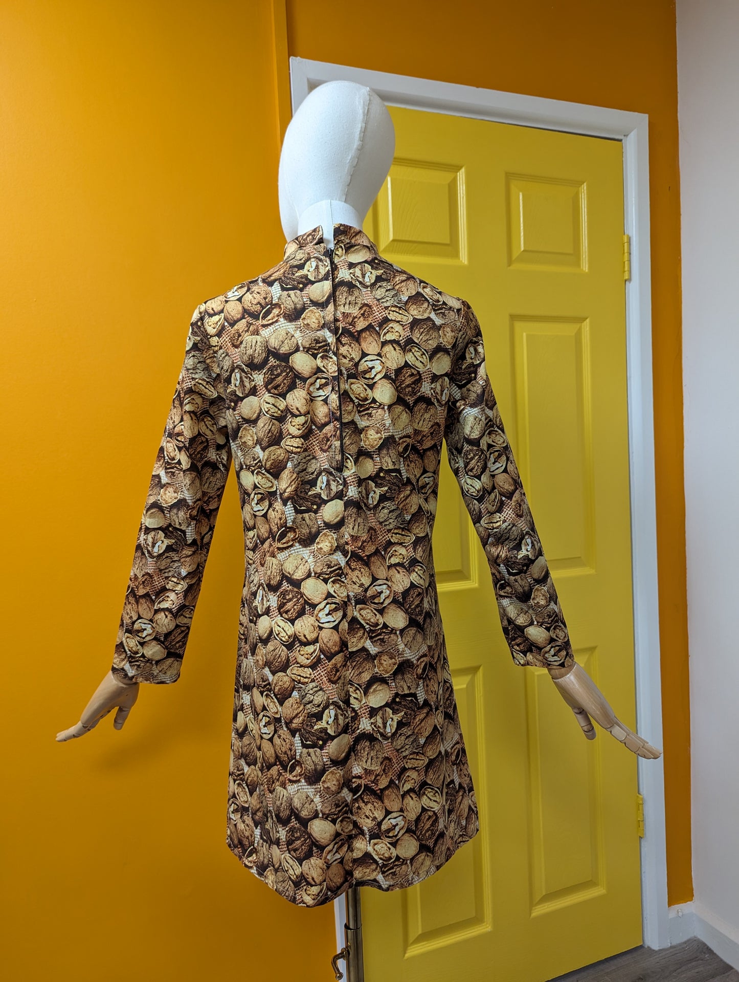 Epic 1960s Sportaville nut print mini dress - Size 6/8