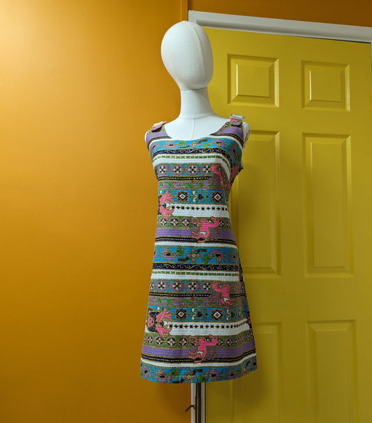 1960s psychedelic dress - Size 14/16