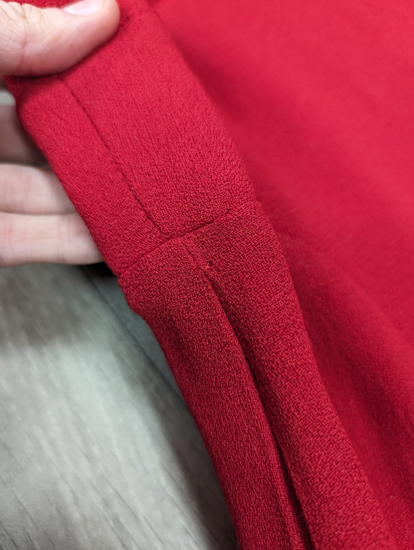 Incredible 1970s Ossie Clark for Radley red moss crepe maxi dress - Size 8