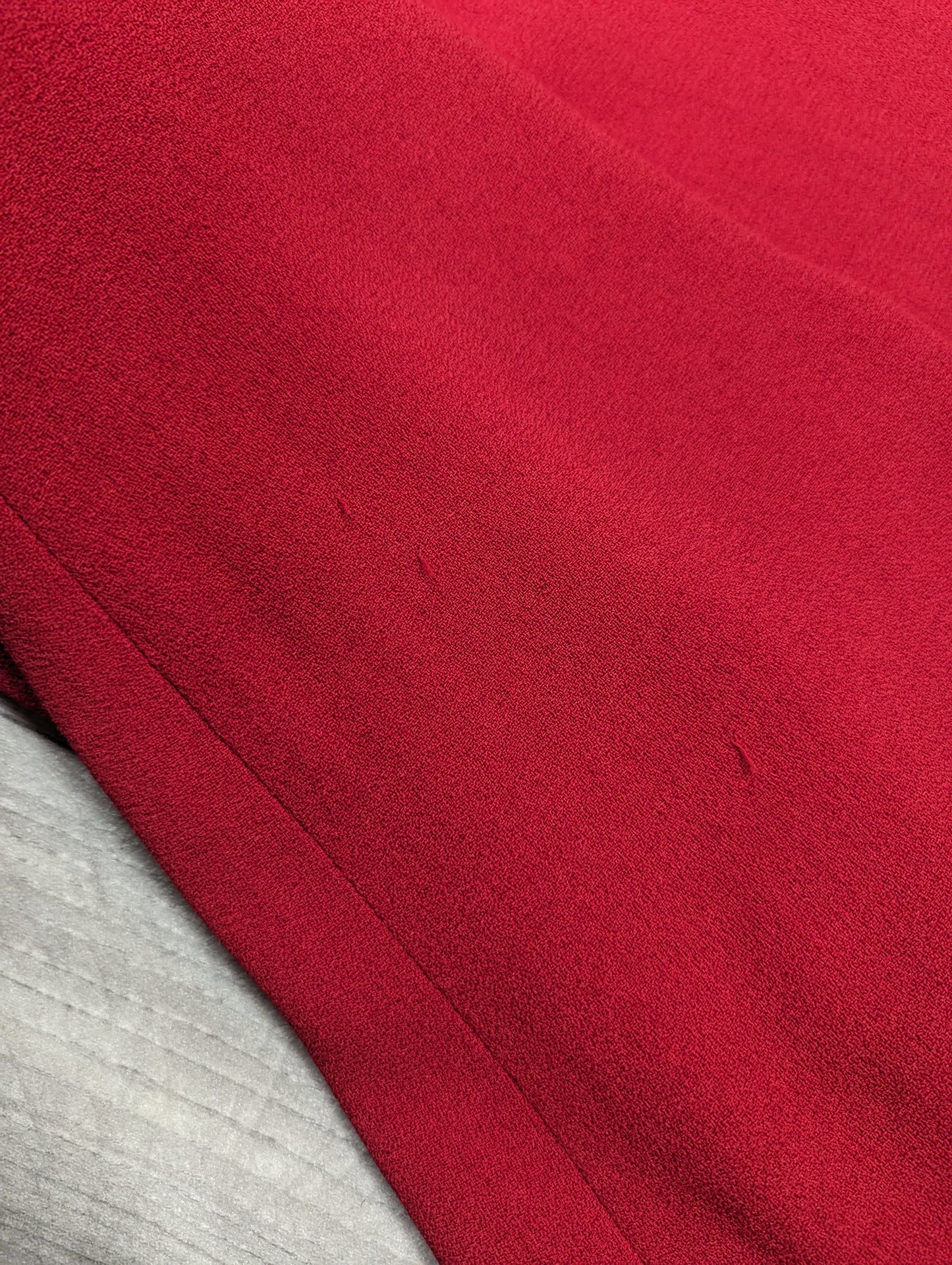 Incredible 1970s Ossie Clark for Radley red moss crepe maxi dress - Size 8