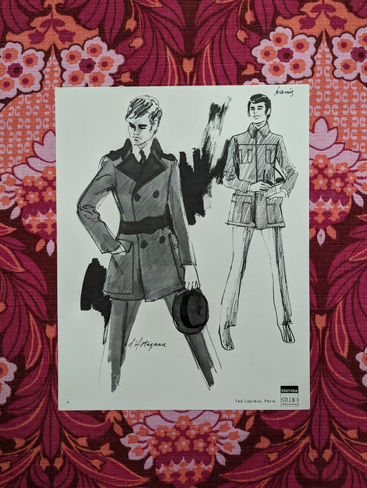Ted Lapidus, Paris fashion print
