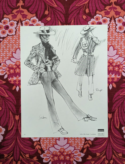John Michael, London fashion print