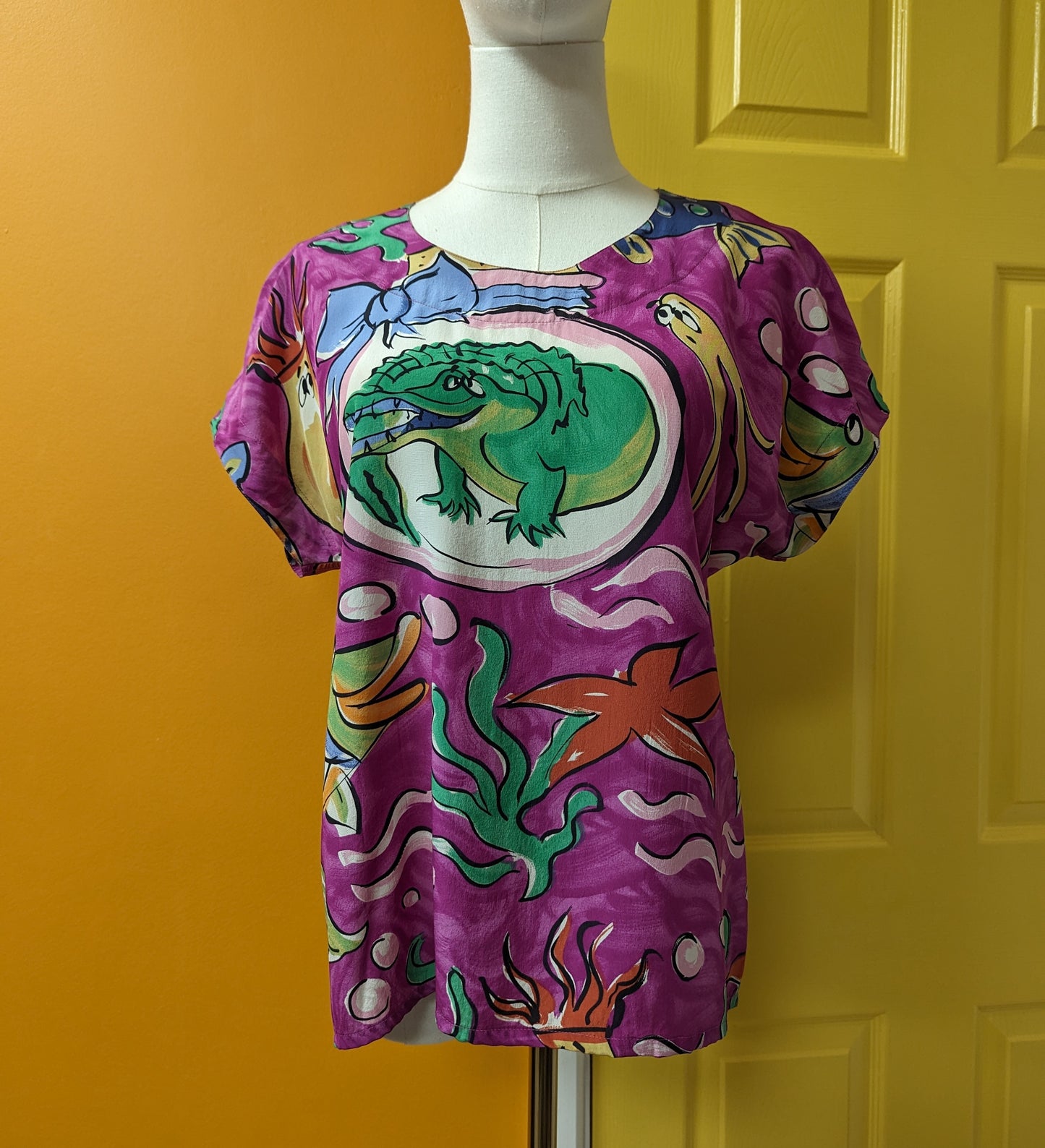 1980s Escada silk top