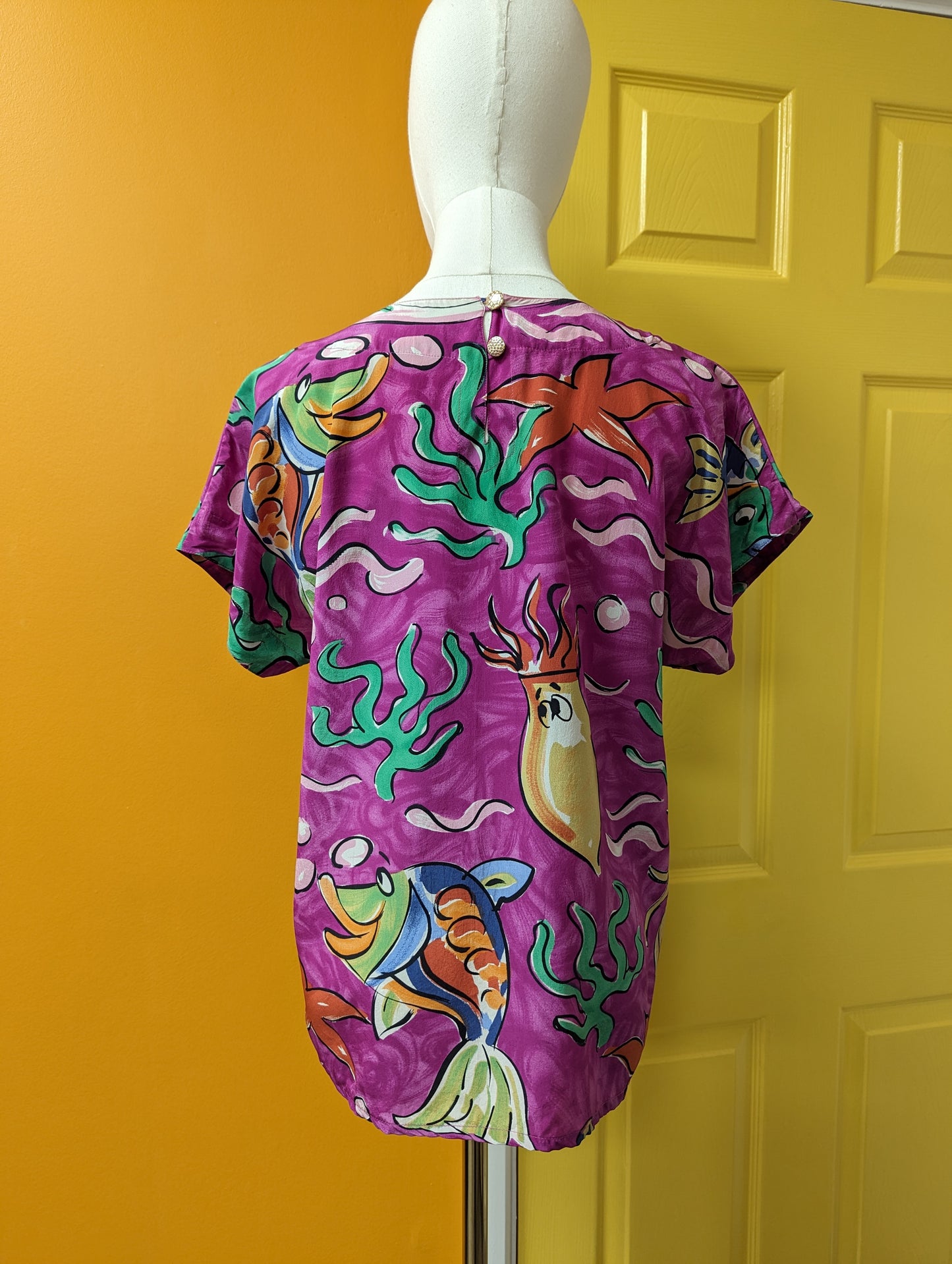 1980s Escada silk top