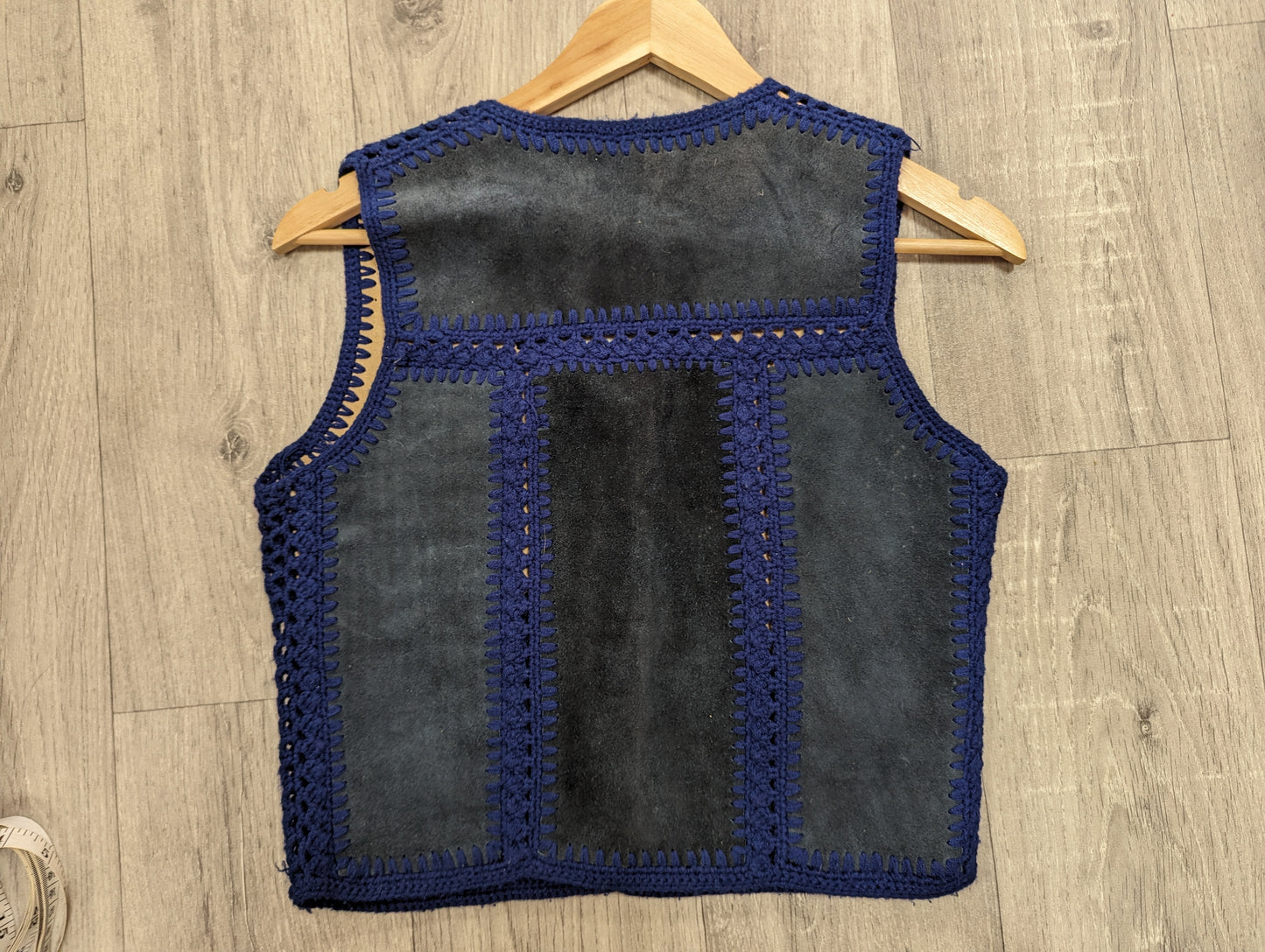 Suede applique waistcoat