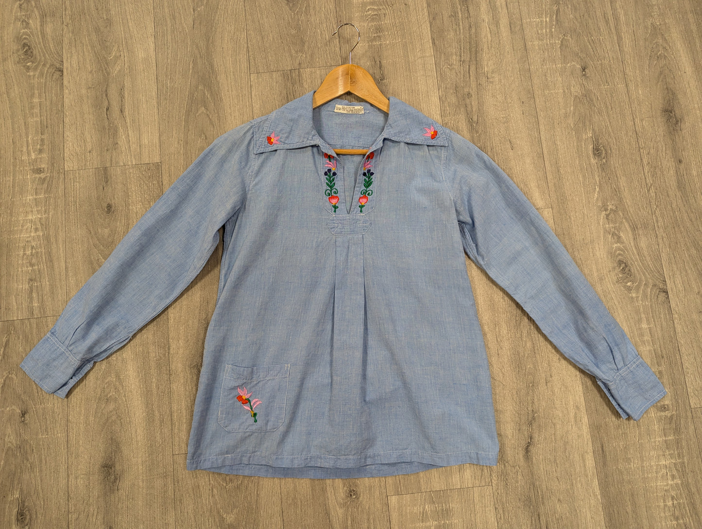 1970s Indian cotton embroidered top - XS/S