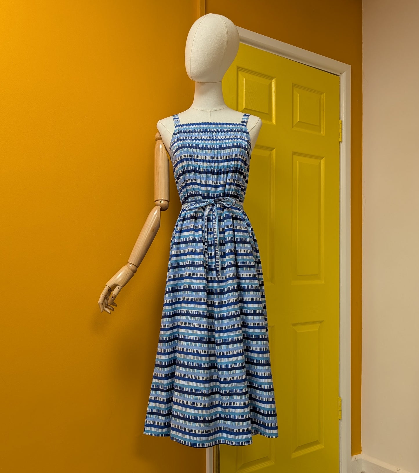 Deadstock 1970s Marimekko cotton dress and belt - XS