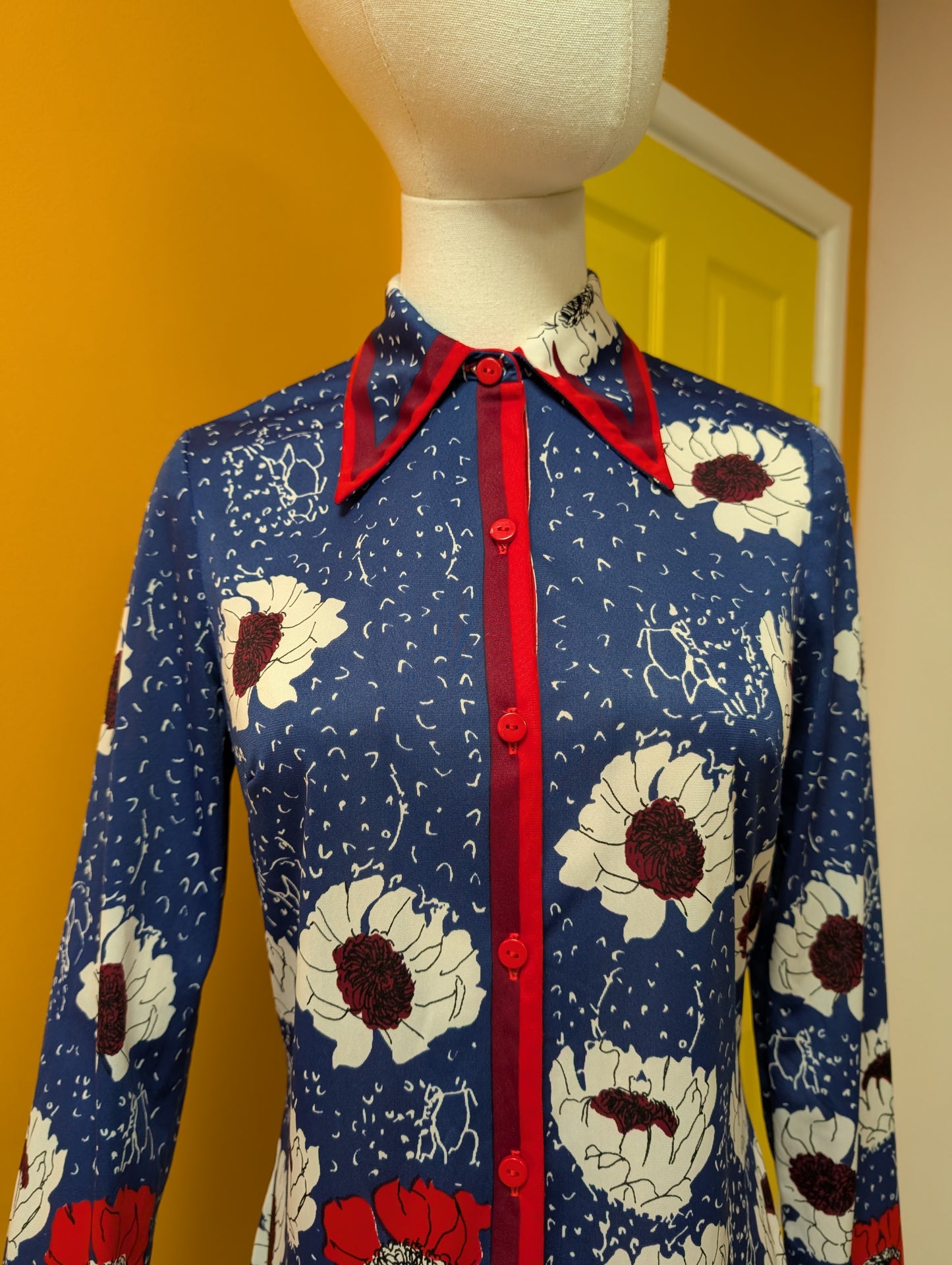 1970s Vera Neumann floral shirt - Size 8