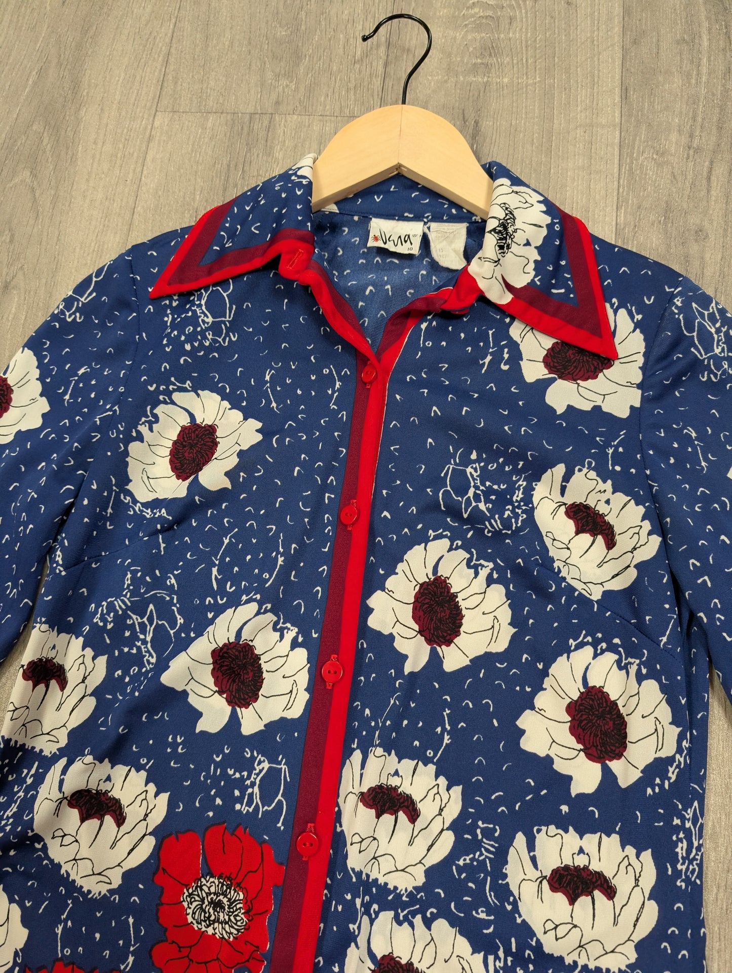 1970s Vera Neumann floral shirt - Size 8