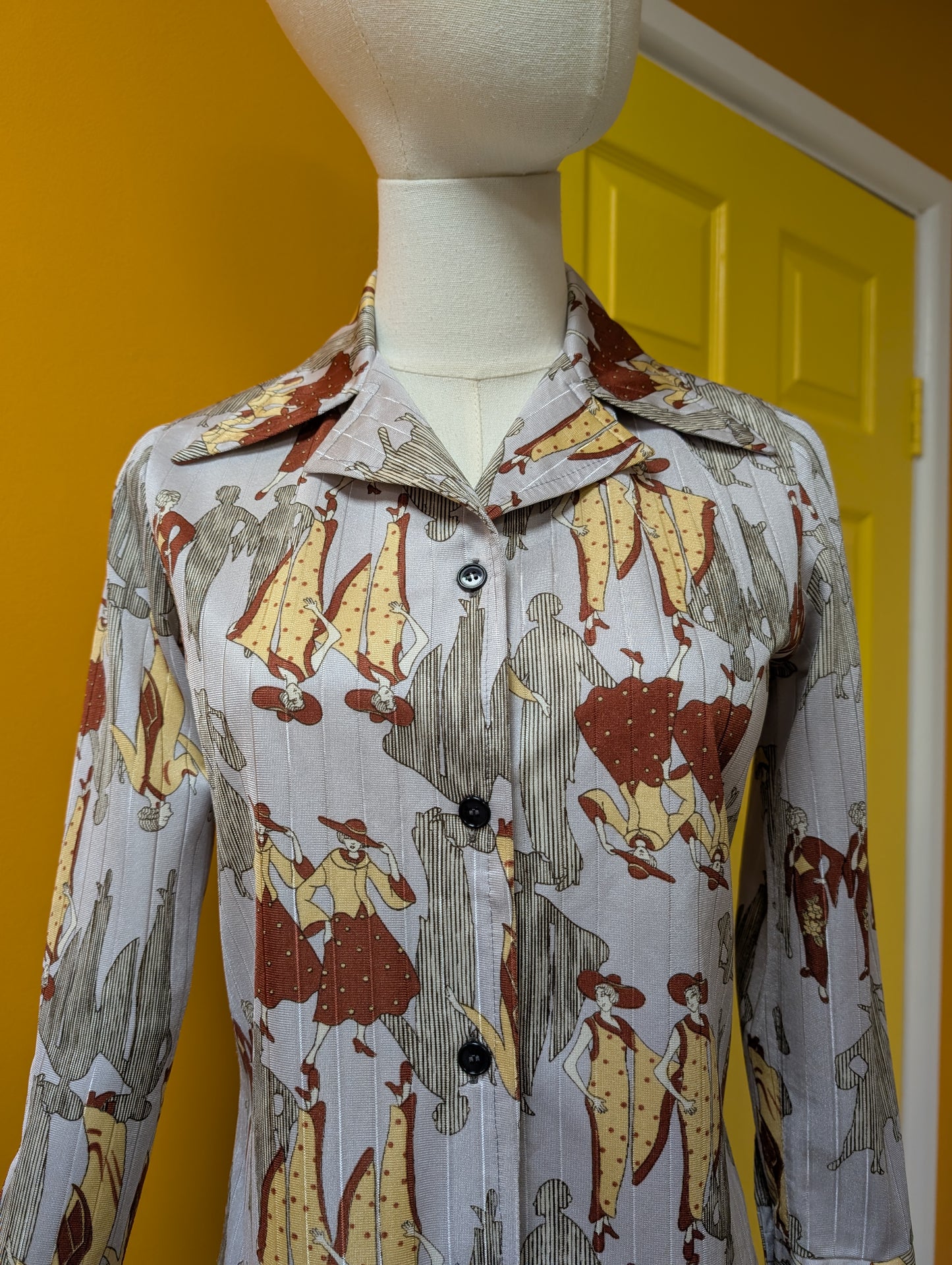 1970s May Jan novelty print shirt - XS