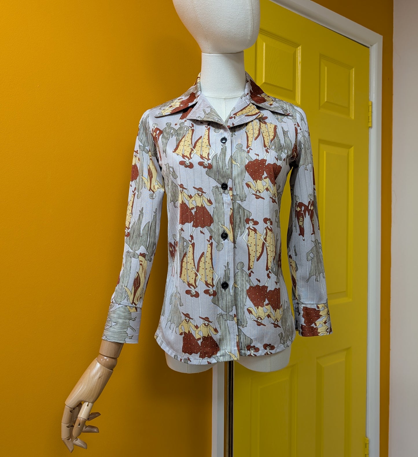 1970s May Jan novelty print shirt - XS