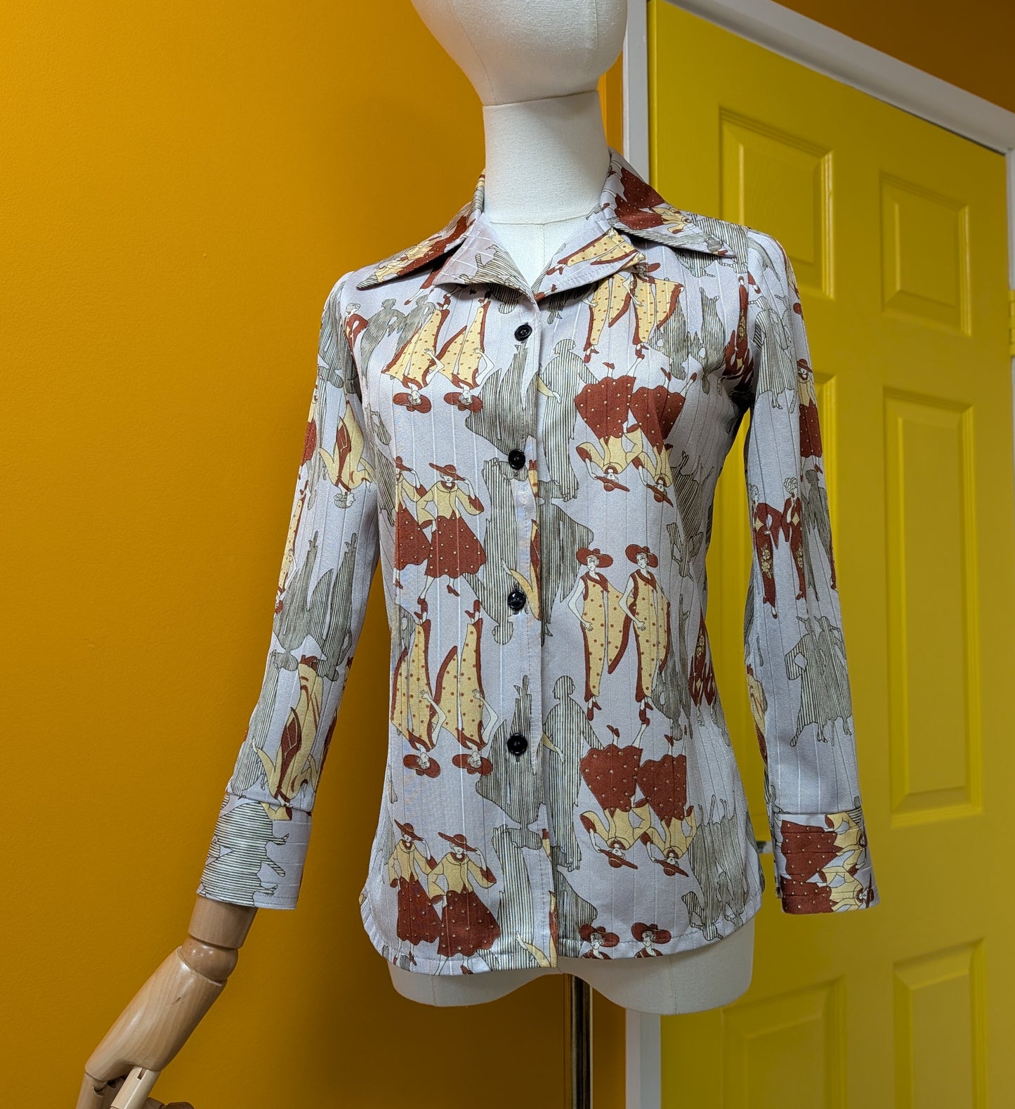 1970s May Jan novelty print shirt - XS