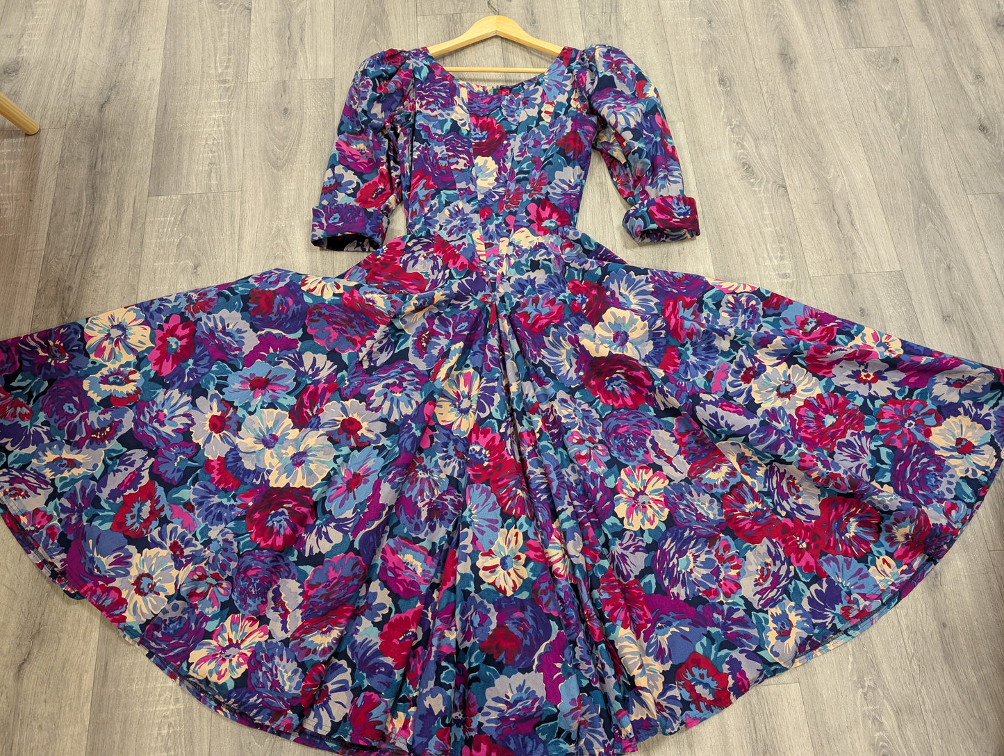 1980s Droopy and Browns cotton floral dress - XS