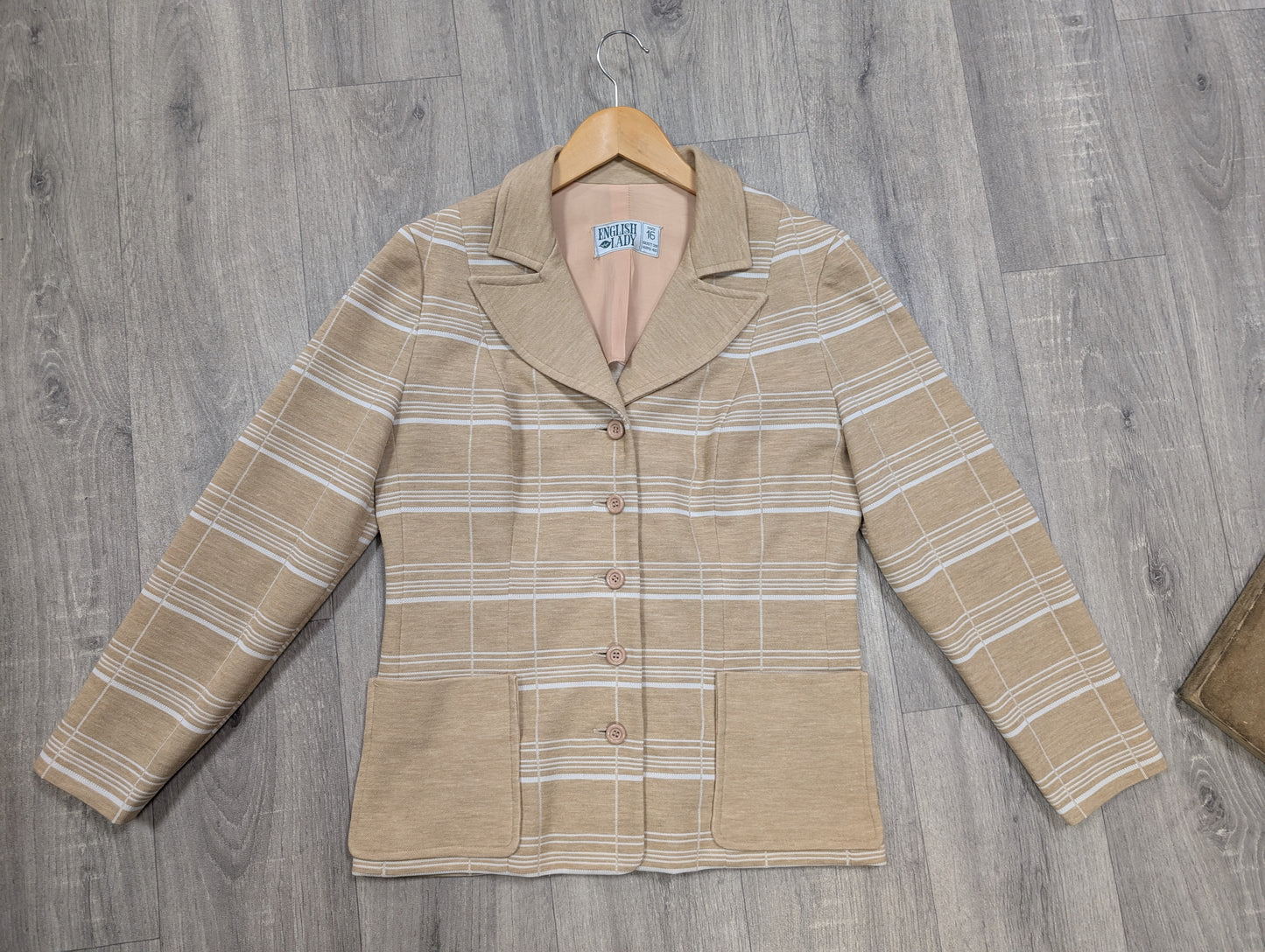 1970s English Lady beige jacket - S/M