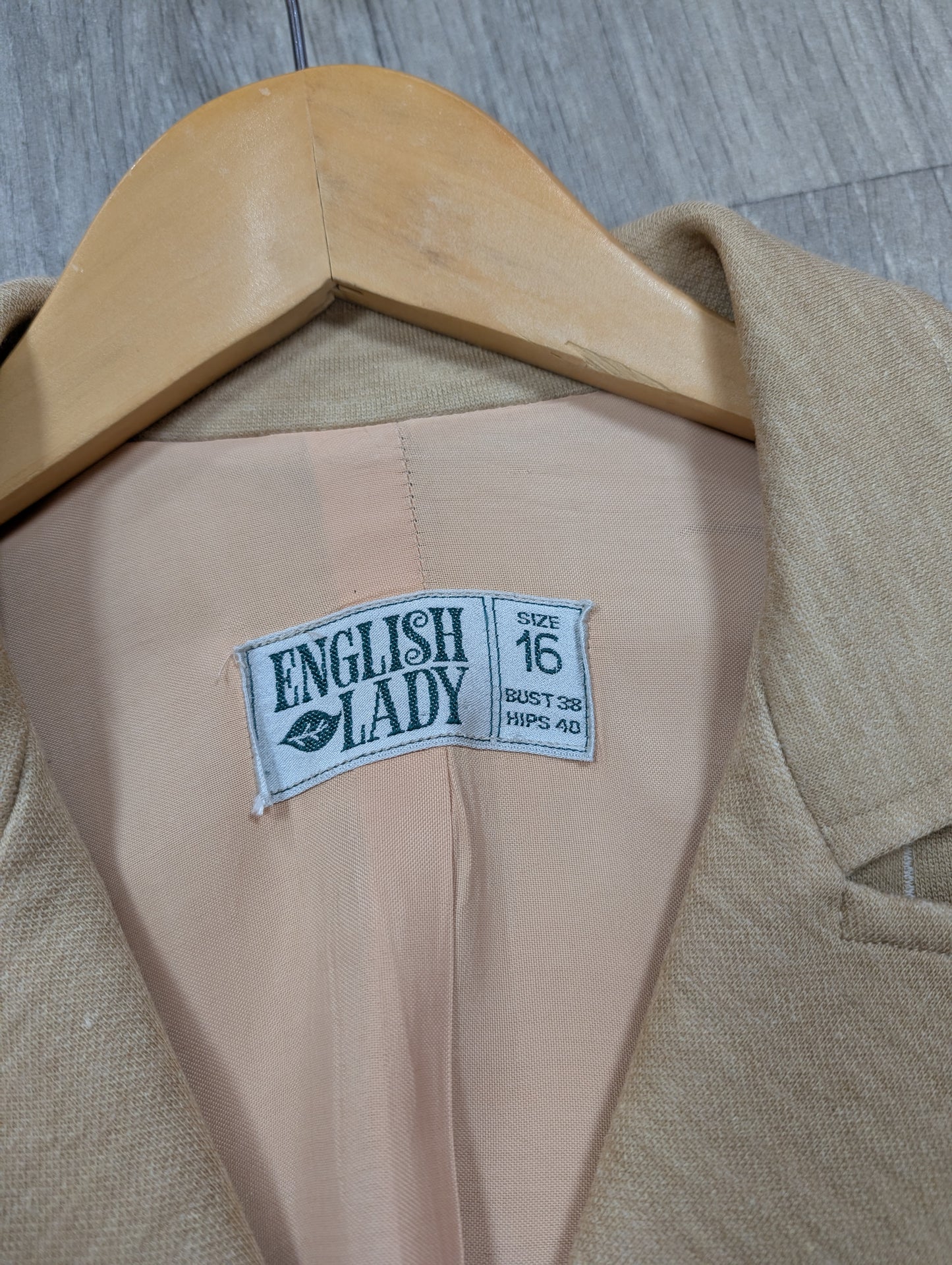 1970s English Lady beige jacket - S/M