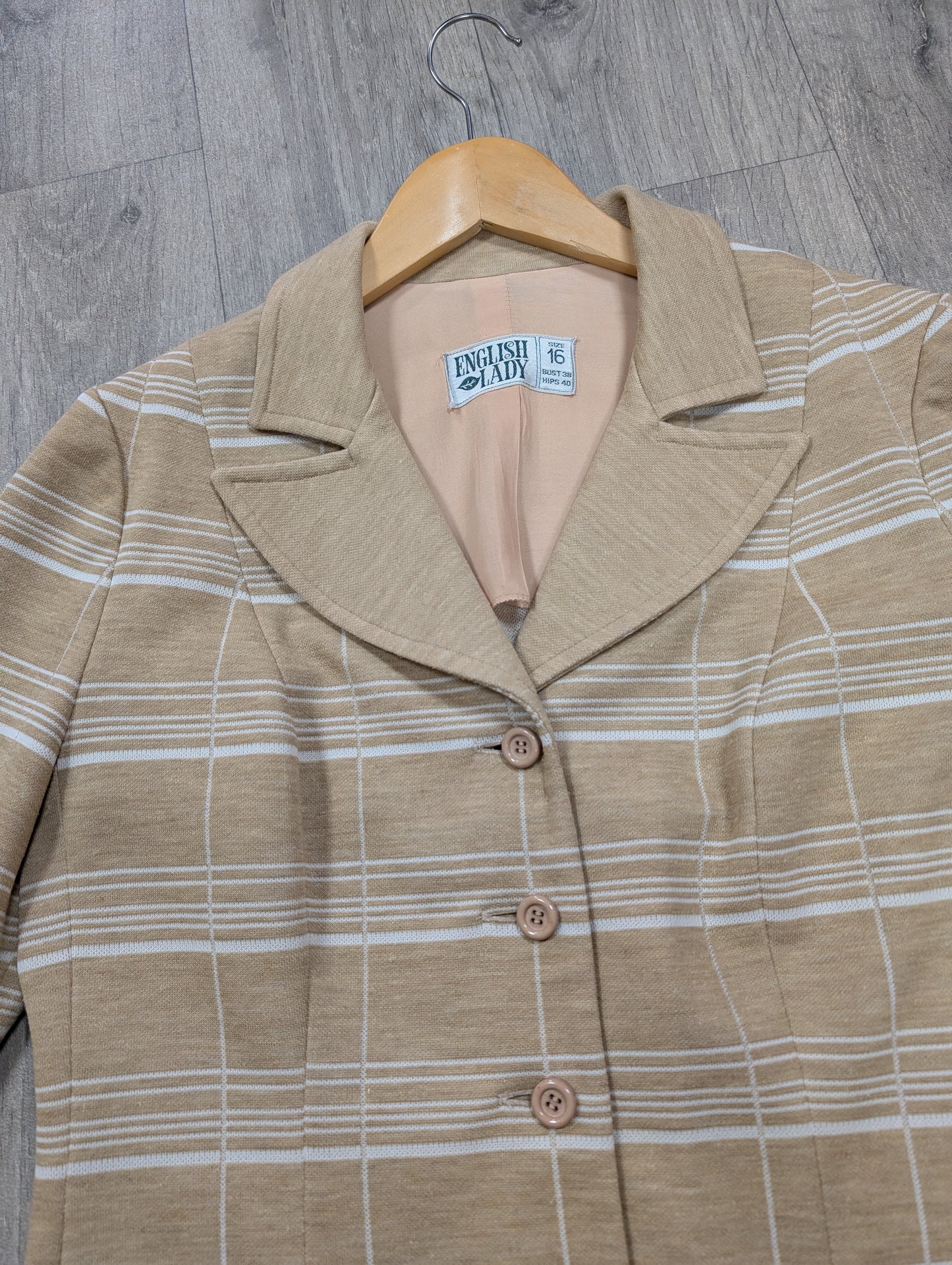 1970s English Lady beige jacket - S/M