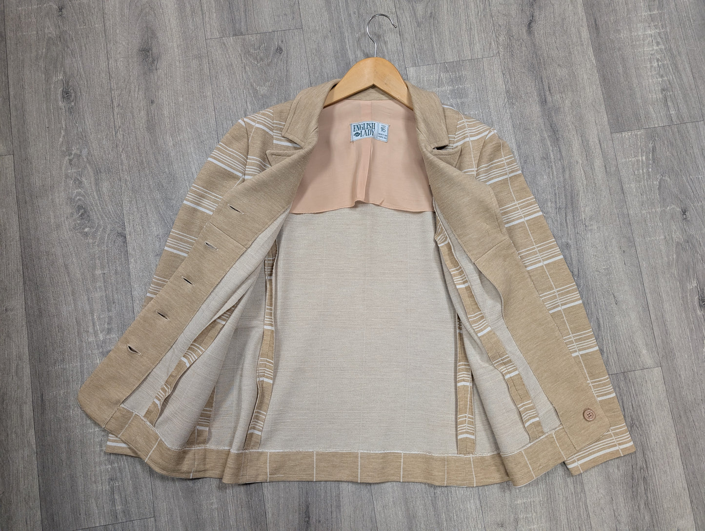 1970s English Lady beige jacket - S/M