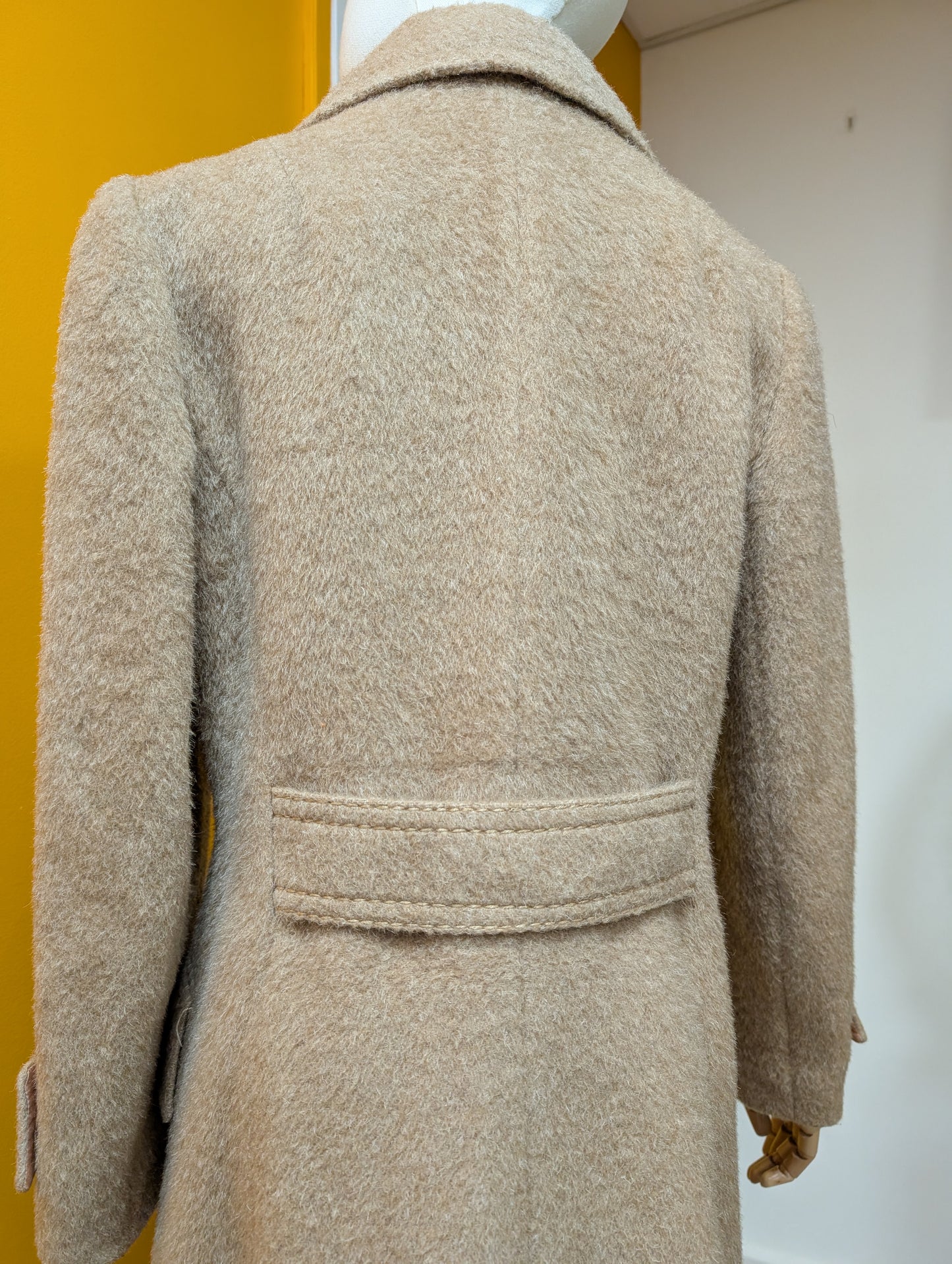 1970s Sixth Sense wool/mohair/camel coat - S