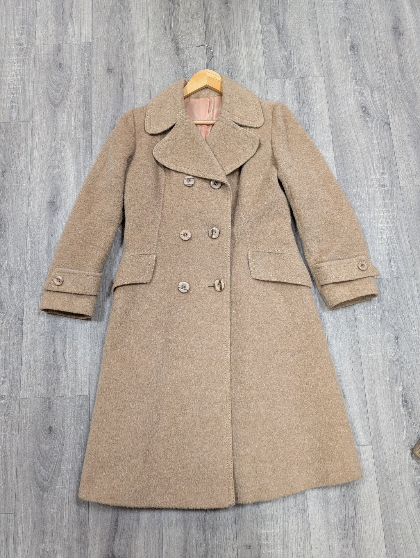 1970s Sixth Sense wool/mohair/camel coat - S